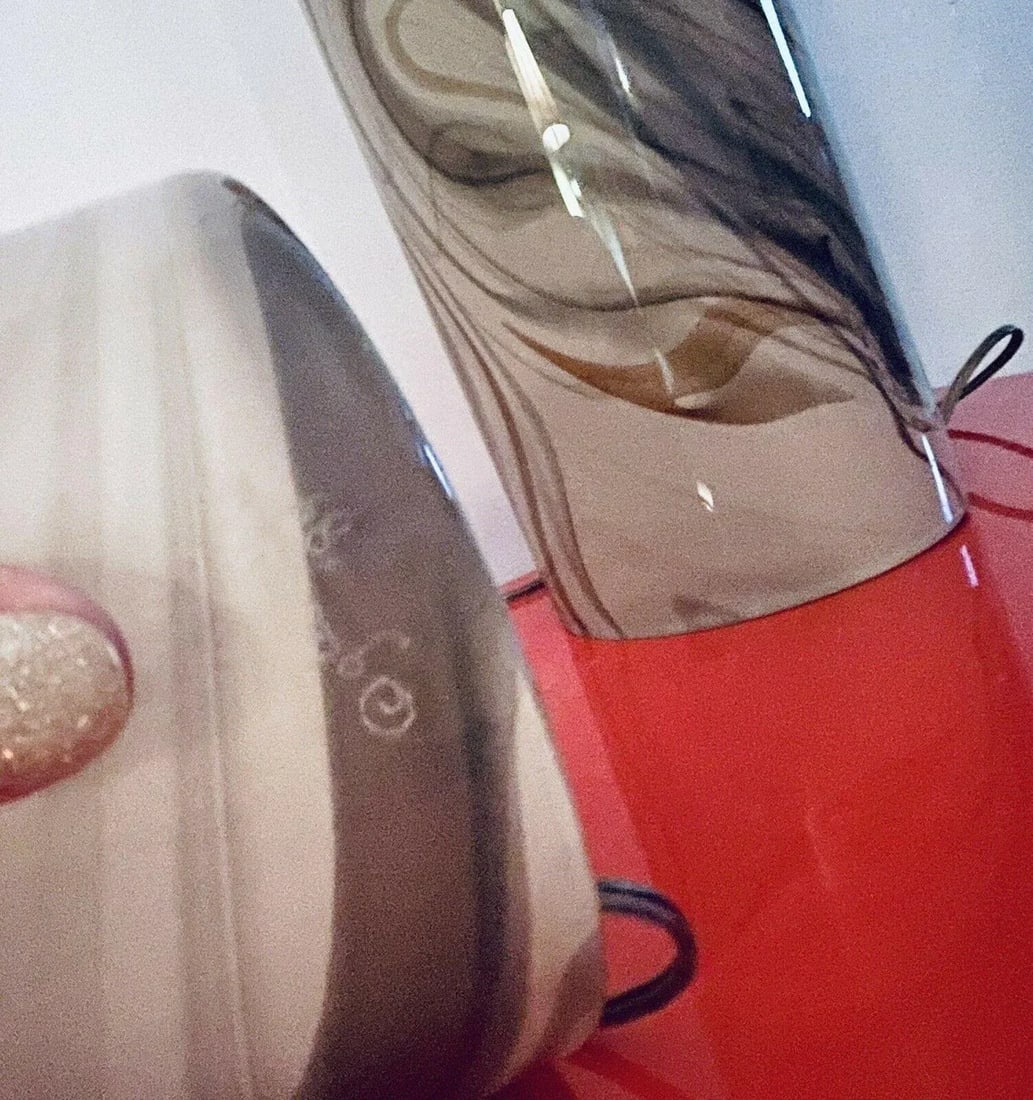 1989 Glasslight Studio Postmodern Swirled Art Glass Table Lamps - a Pair - 5