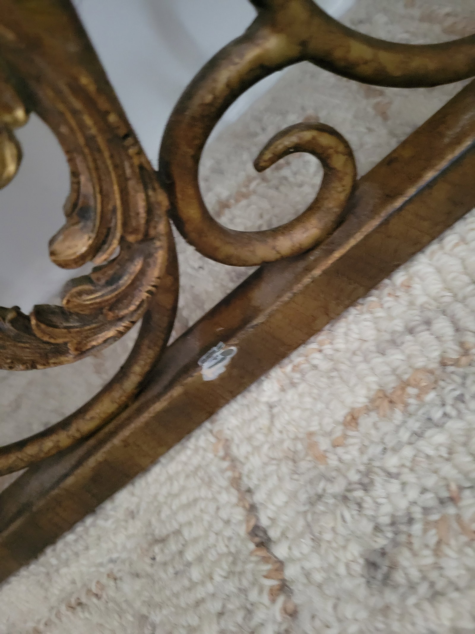 Maitland-Smith Monumental Gilt Iron Oval Mirror - 47" X 32" - 6