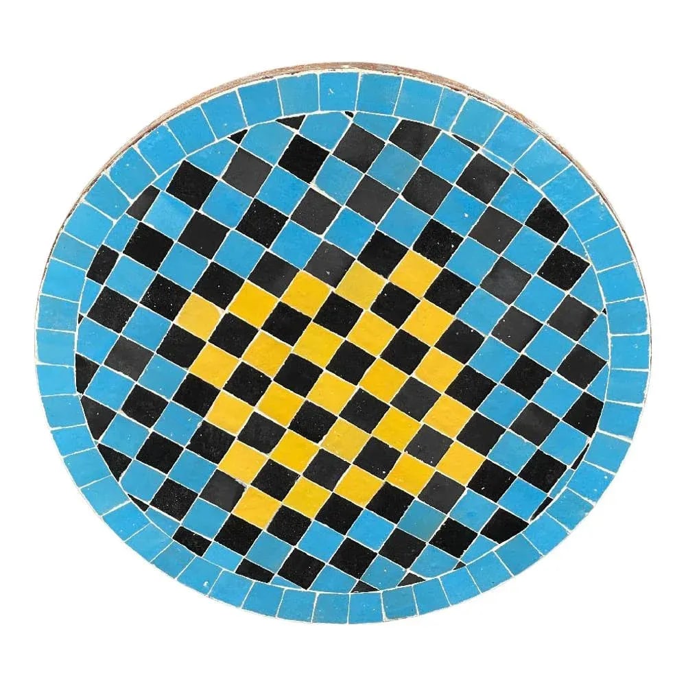 Moroccan Ceramic Tile Round Table Top - 4