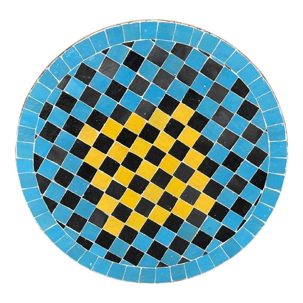 Moroccan Ceramic Tile Round Table Top - 5