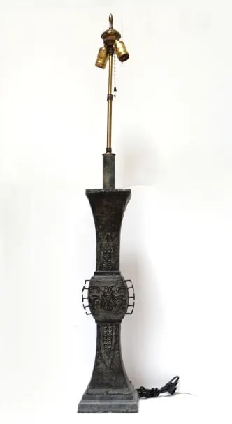 19th Century Japanese Bronze Table Lamp - 13