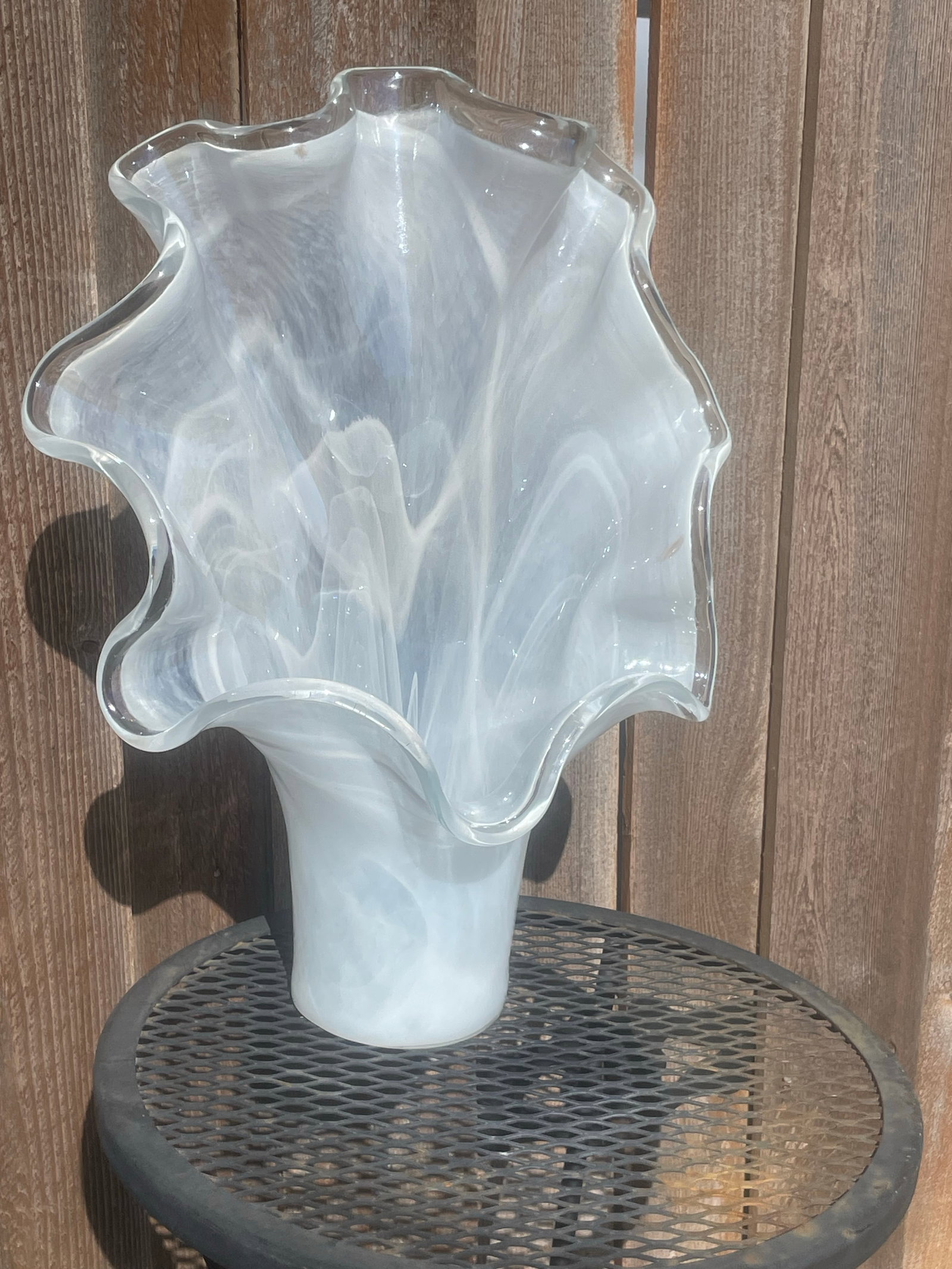 Large Italian Murano Wave Vase - 4