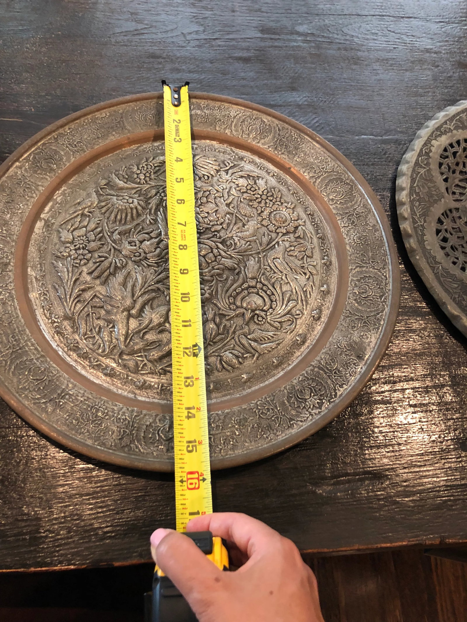1960s Middle Eastern Silver Wall Trays - Set of 4 - 5