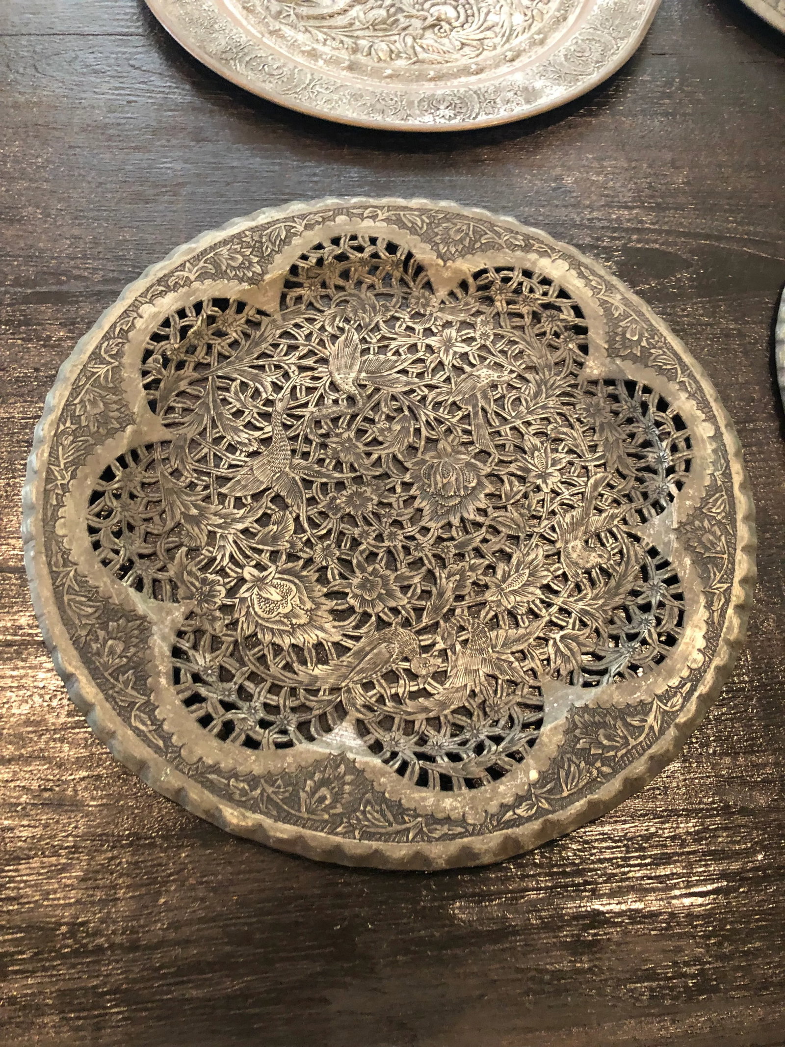 1960s Middle Eastern Silver Wall Trays - Set of 4 - 8