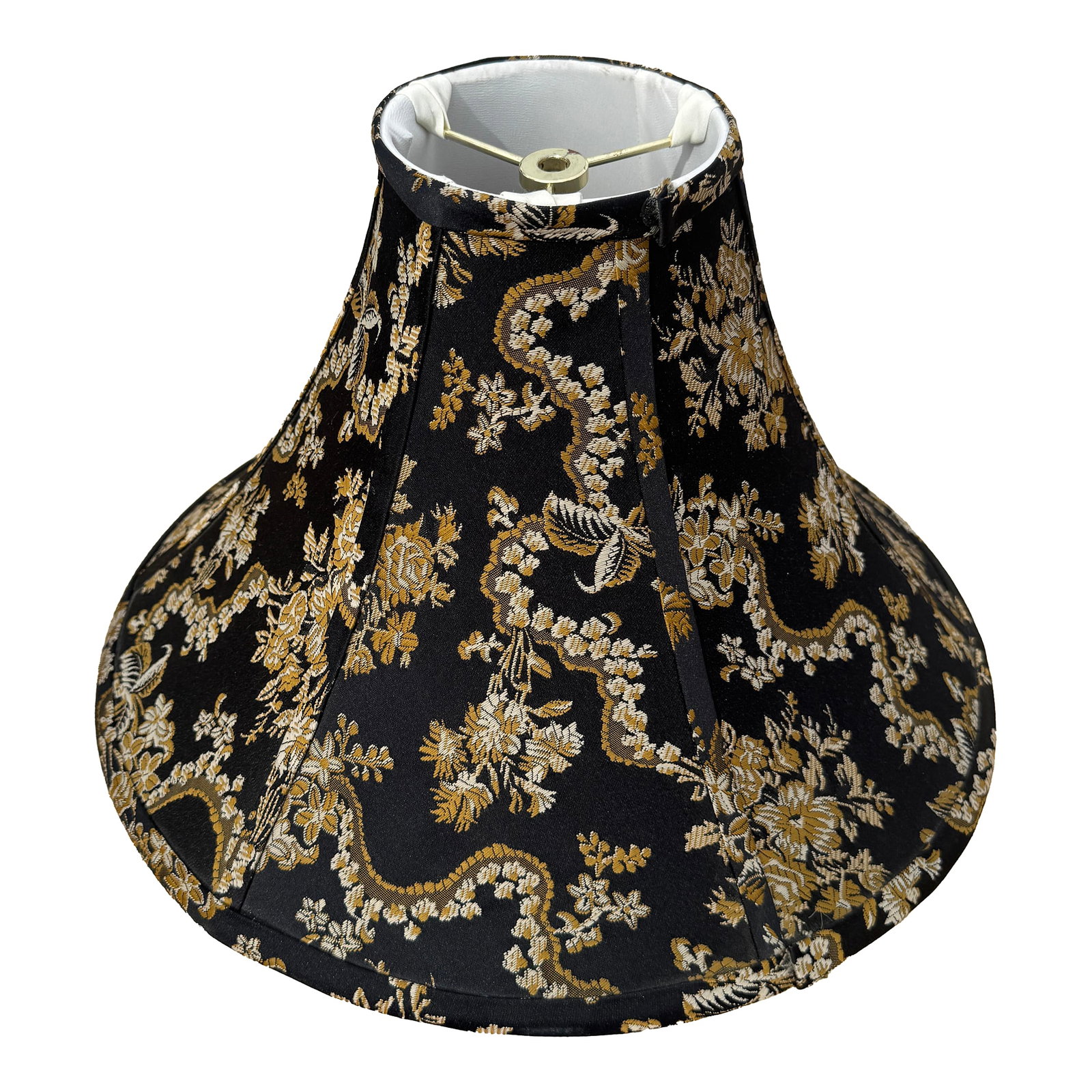 Pagoda Style Black & Gold Chinoiserie Lamp Shade, Hollywood Regency, Mid 20th Century (1 of 6)