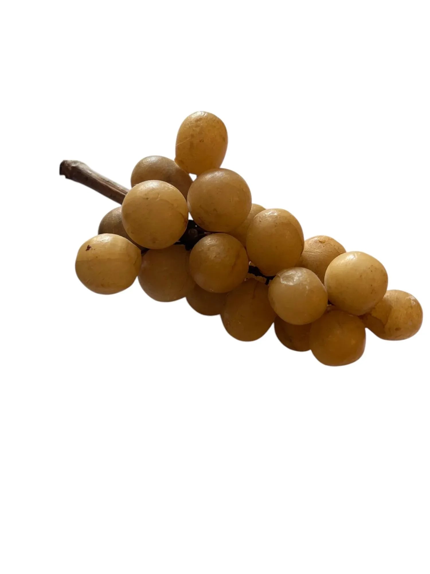 40s Italian Alabaster Grapes With Real Vine Stem - 4