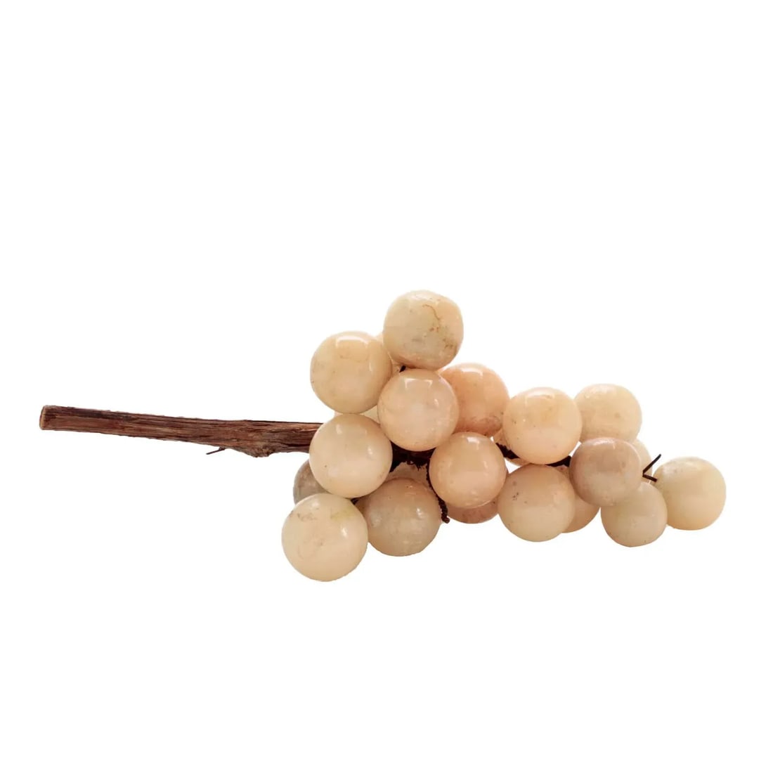 40s Alabaster Grape Cluster From Italy With Real Vine Stem - 3