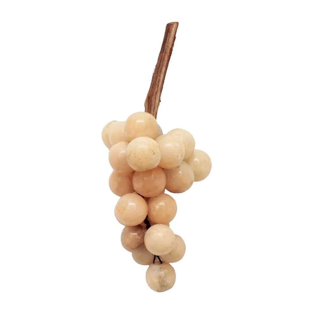 40s Alabaster Grape Cluster From Italy With Real Vine Stem - 4