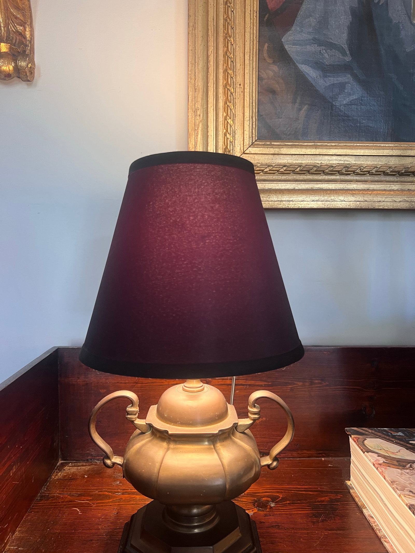 1950s Neoclassical Brass Lamp - 2