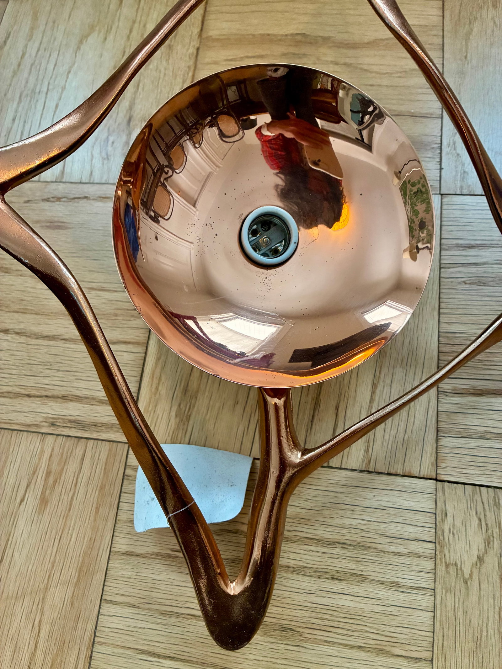 Mid 20th Century Copper Global Views Abstract Sconces - 12
