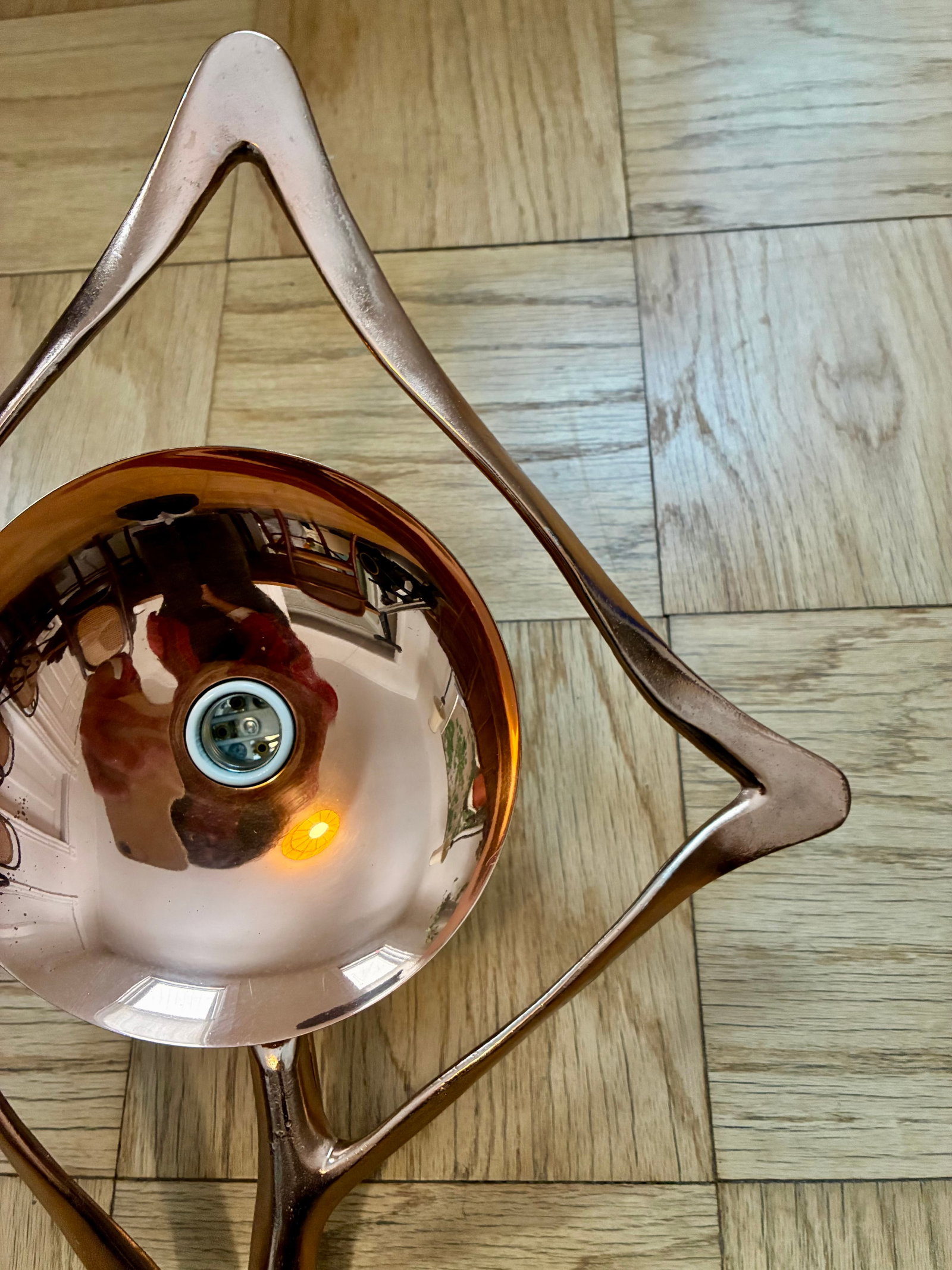Mid 20th Century Copper Global Views Abstract Sconces - 6