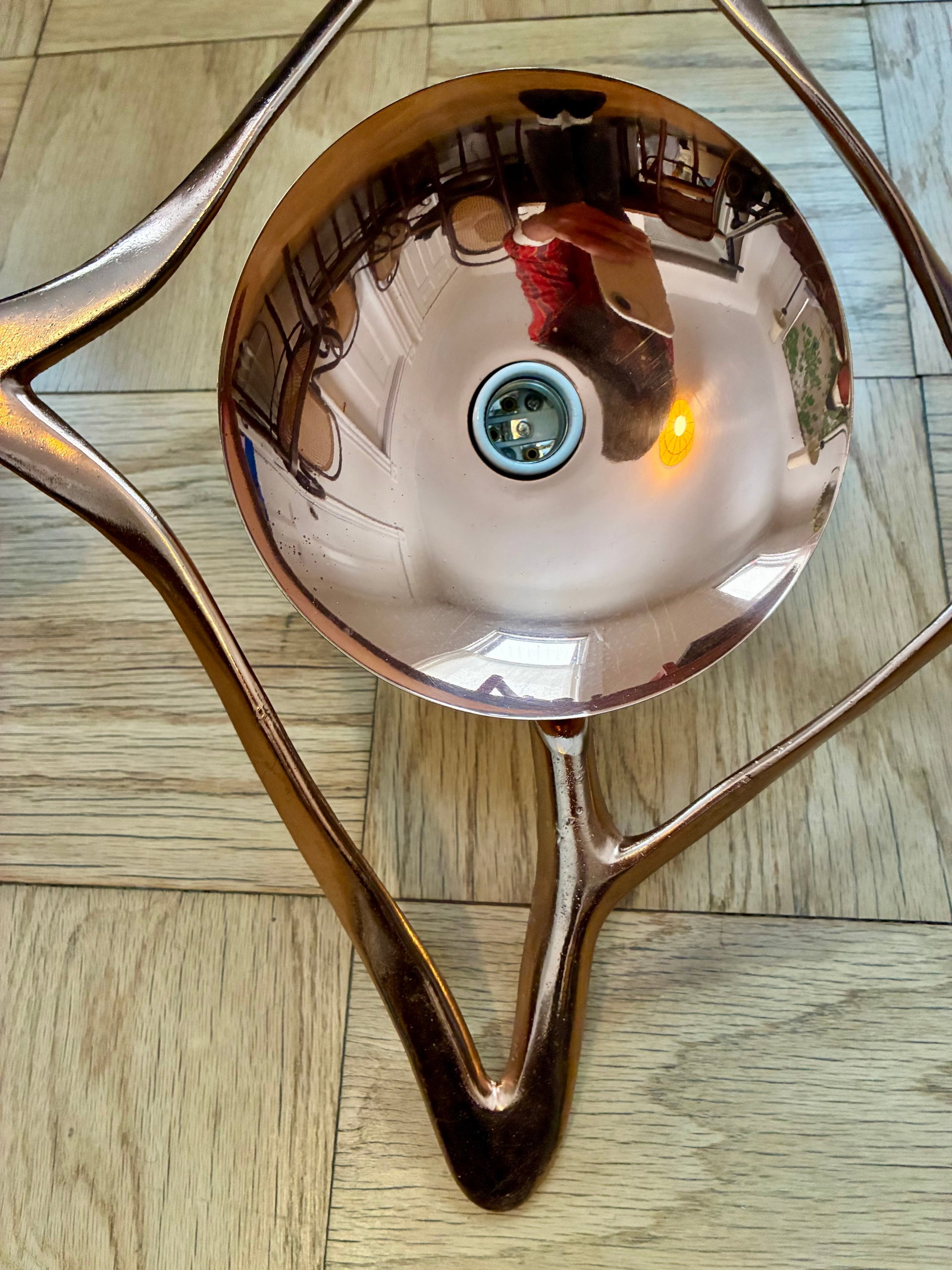 Mid 20th Century Copper Global Views Abstract Sconces - 7