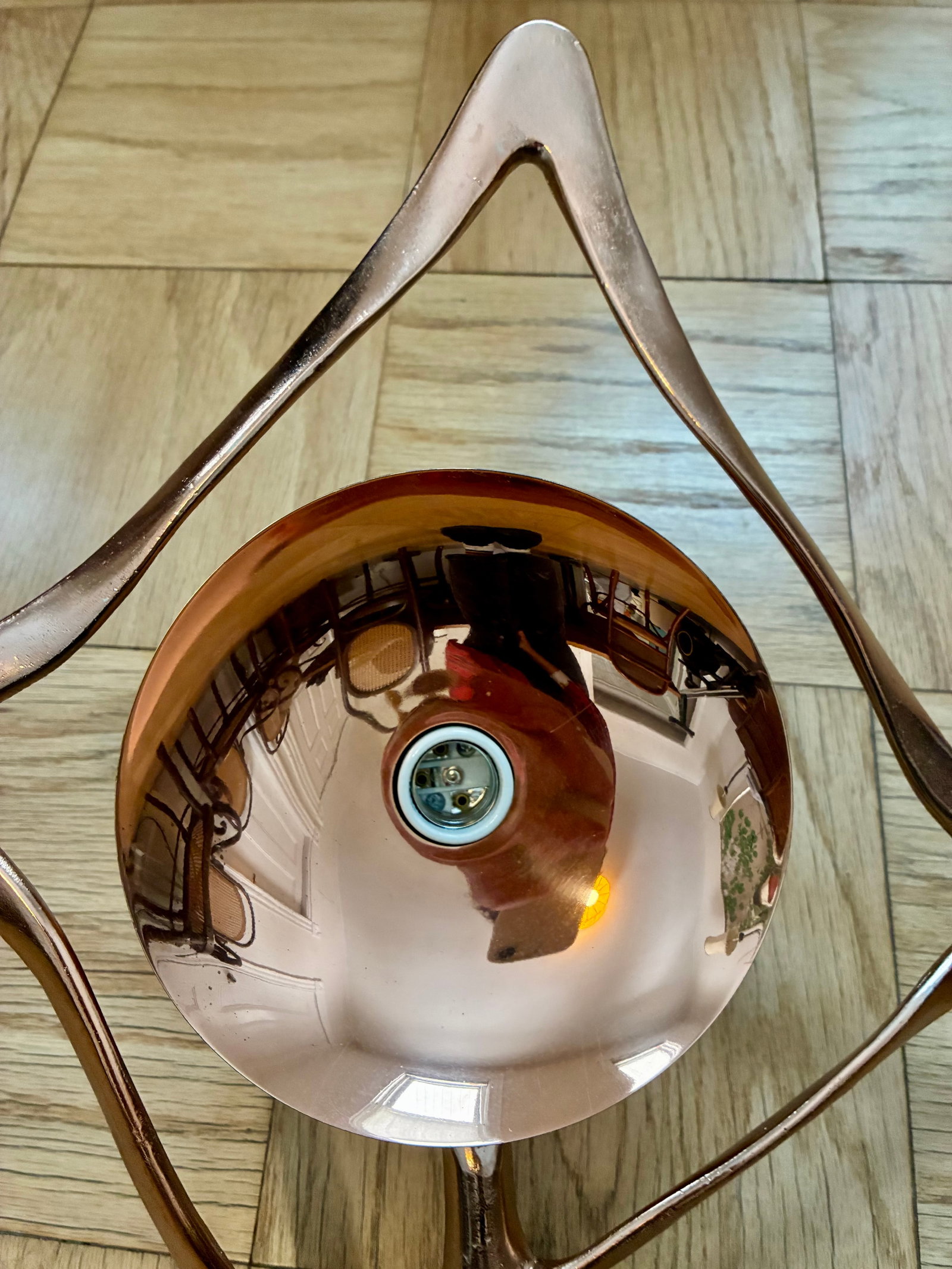 Mid 20th Century Copper Global Views Abstract Sconces - 8