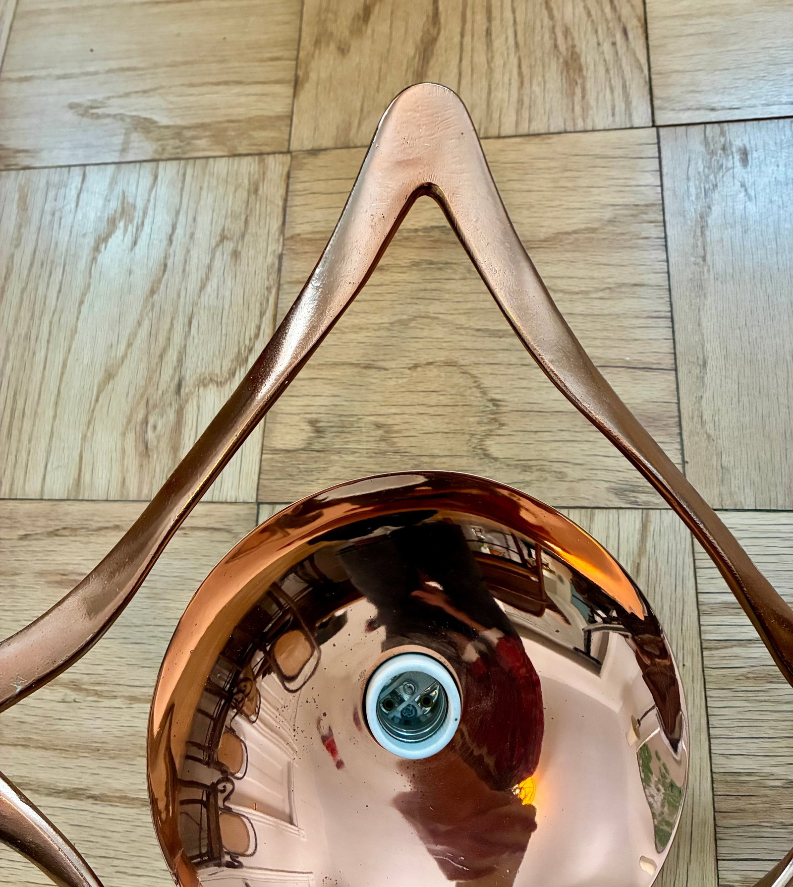 Mid 20th Century Copper Global Views Abstract Sconces - 9