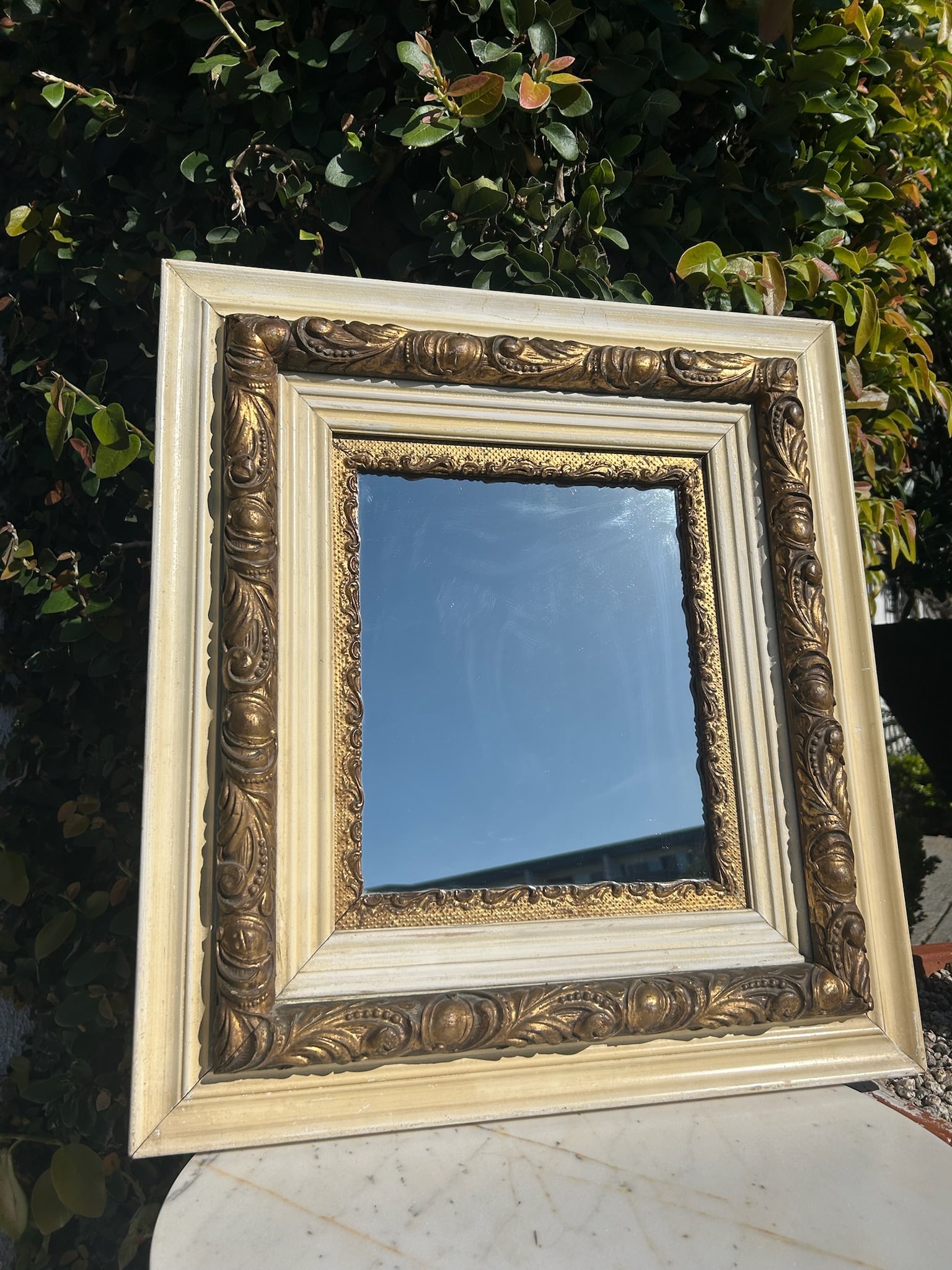 Vintage Wood & Gilt Framed Mirror - 2