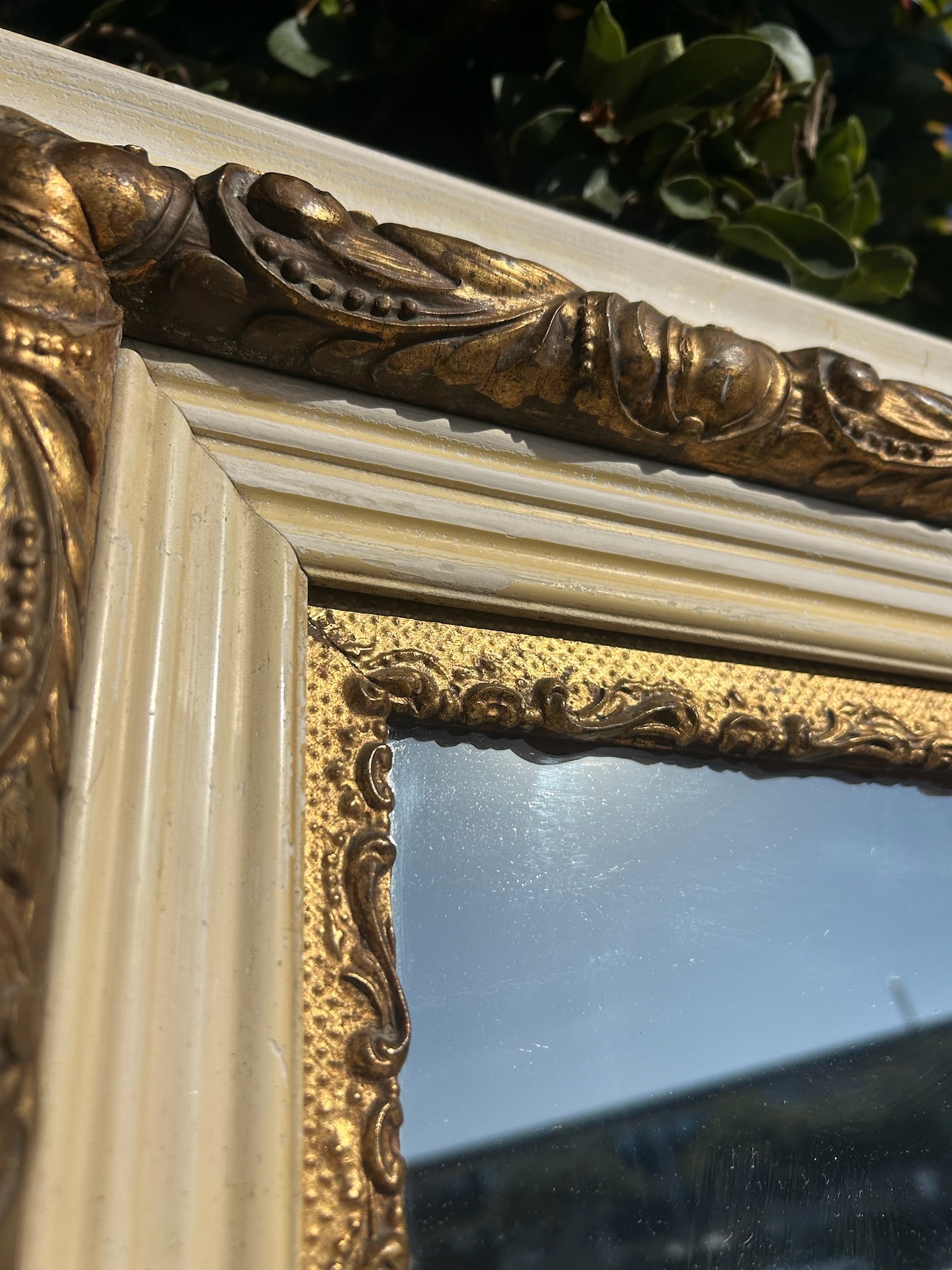 Vintage Wood & Gilt Framed Mirror - 4