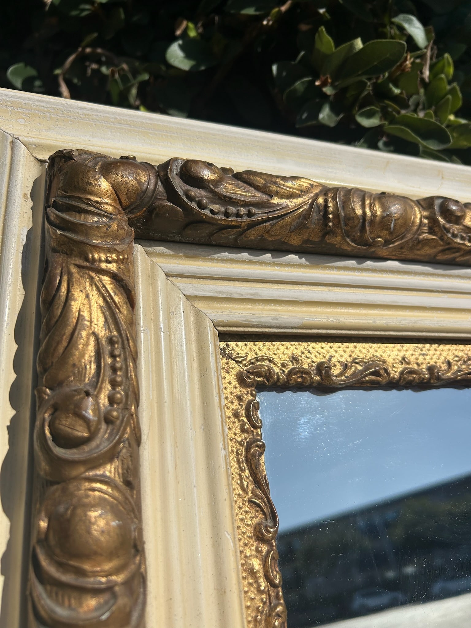 Vintage Wood & Gilt Framed Mirror - 5