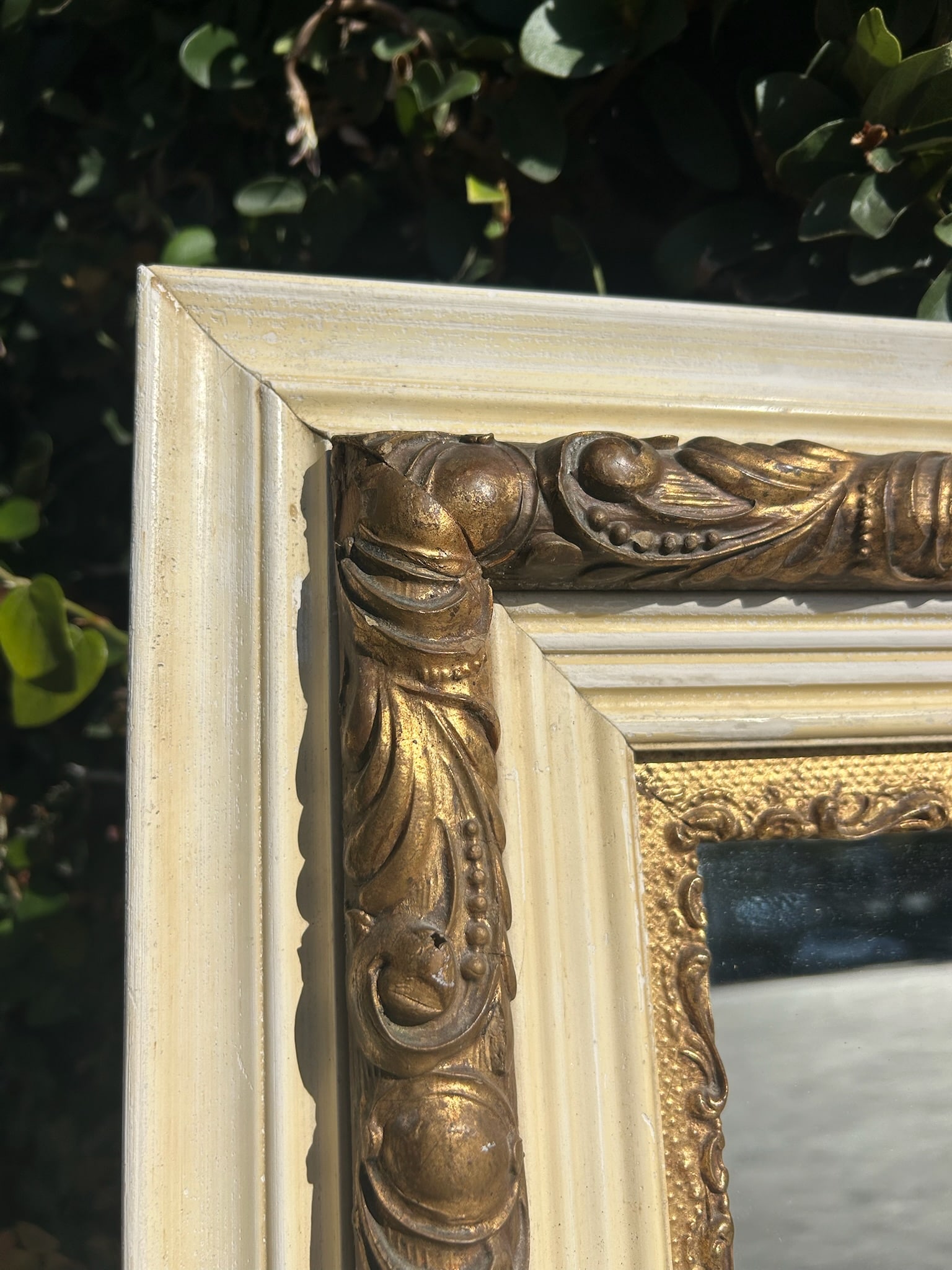 Vintage Wood & Gilt Framed Mirror - 6