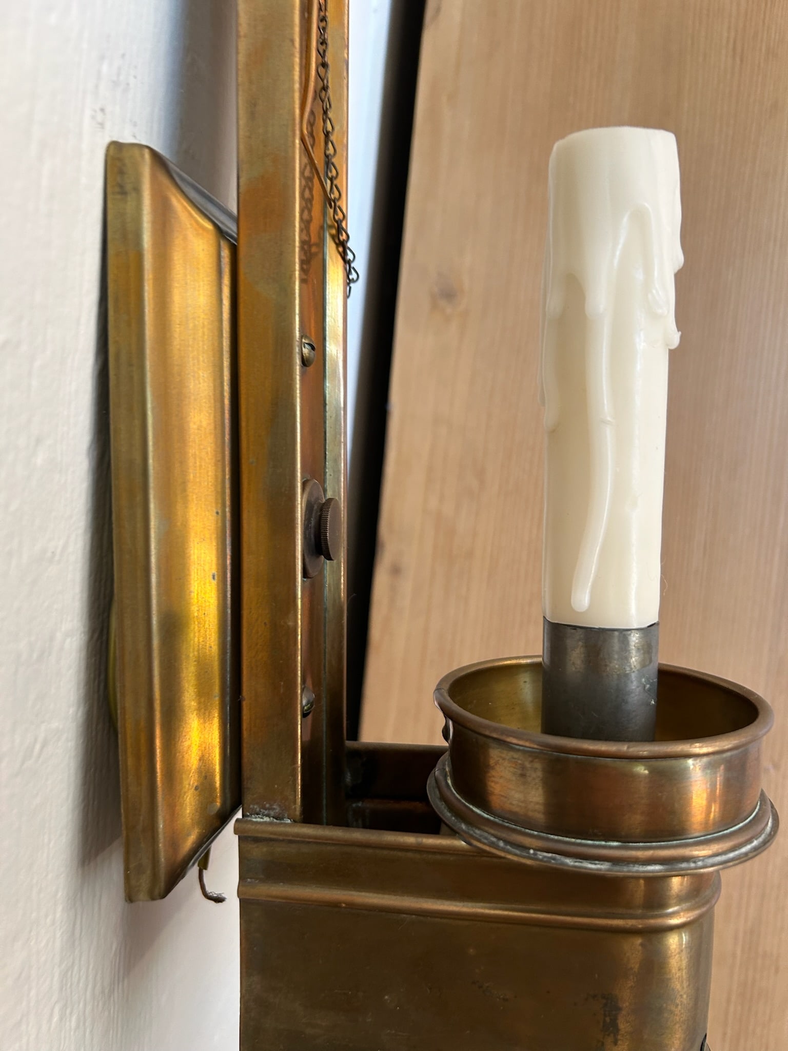 Vintage Brass Wall Sconces With New Wiring - a Pair - 2