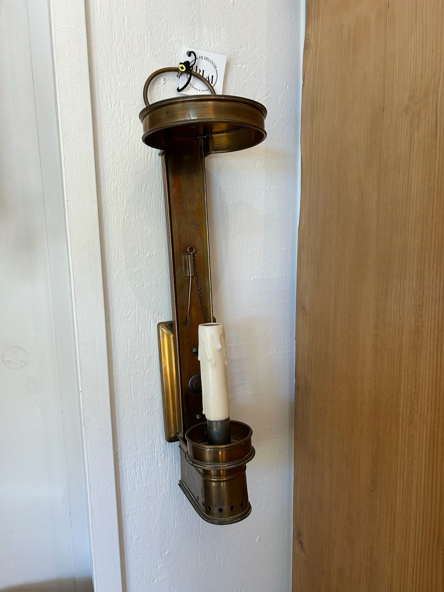 Vintage Brass Wall Sconces With New Wiring - a Pair - 3