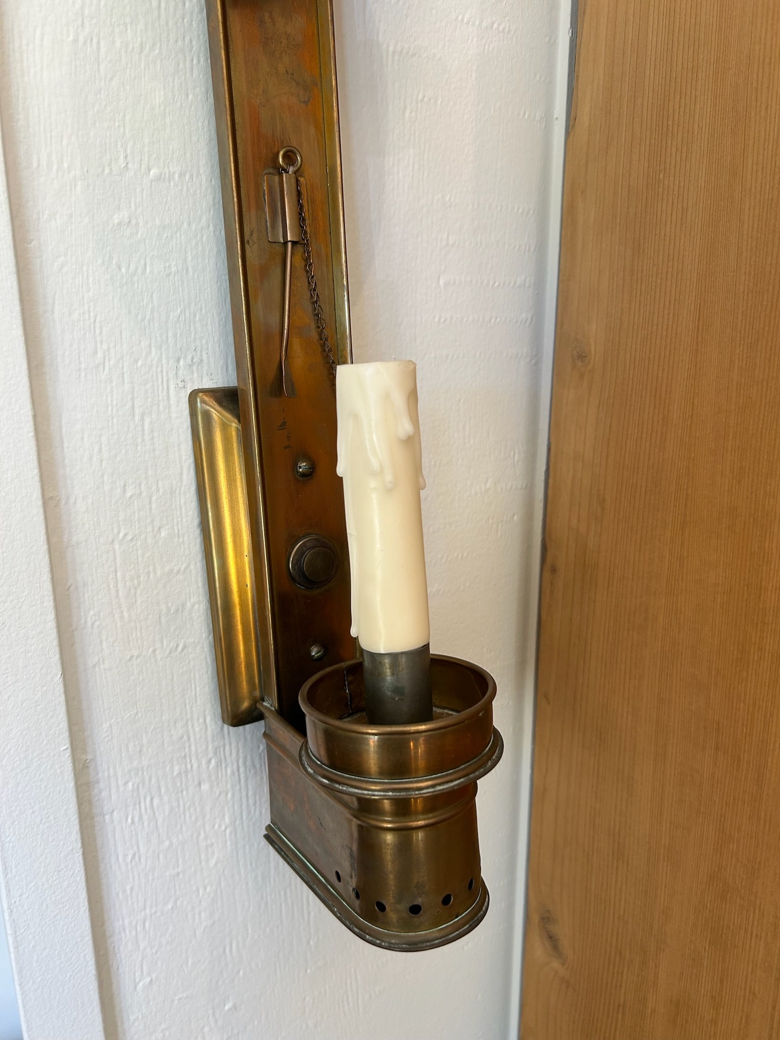 Vintage Brass Wall Sconces With New Wiring - a Pair - 5