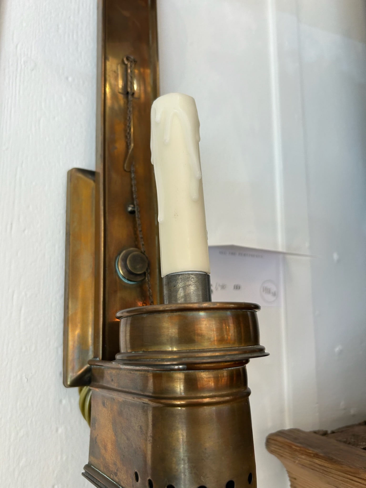 Vintage Brass Wall Sconces With New Wiring - a Pair - 8