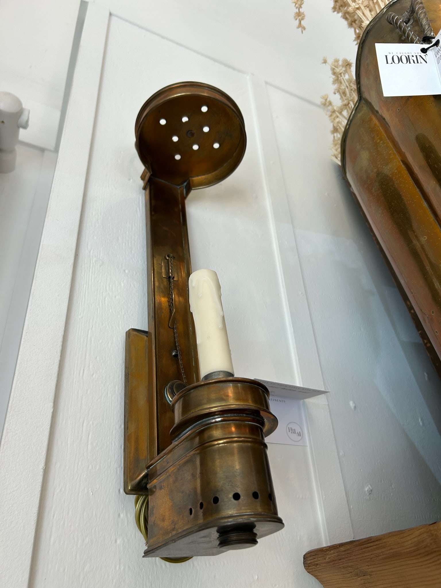 Vintage Brass Wall Sconces With New Wiring - a Pair - 9