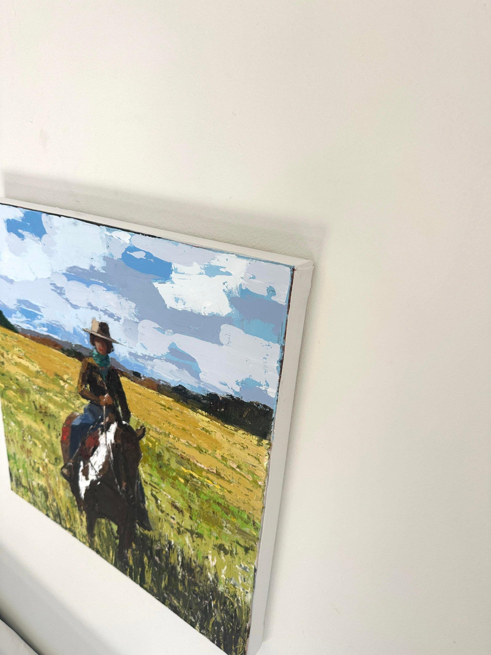 "Ochre Fields" Modern Original Oil Painting, by Jennifer Hohlfelder - 3