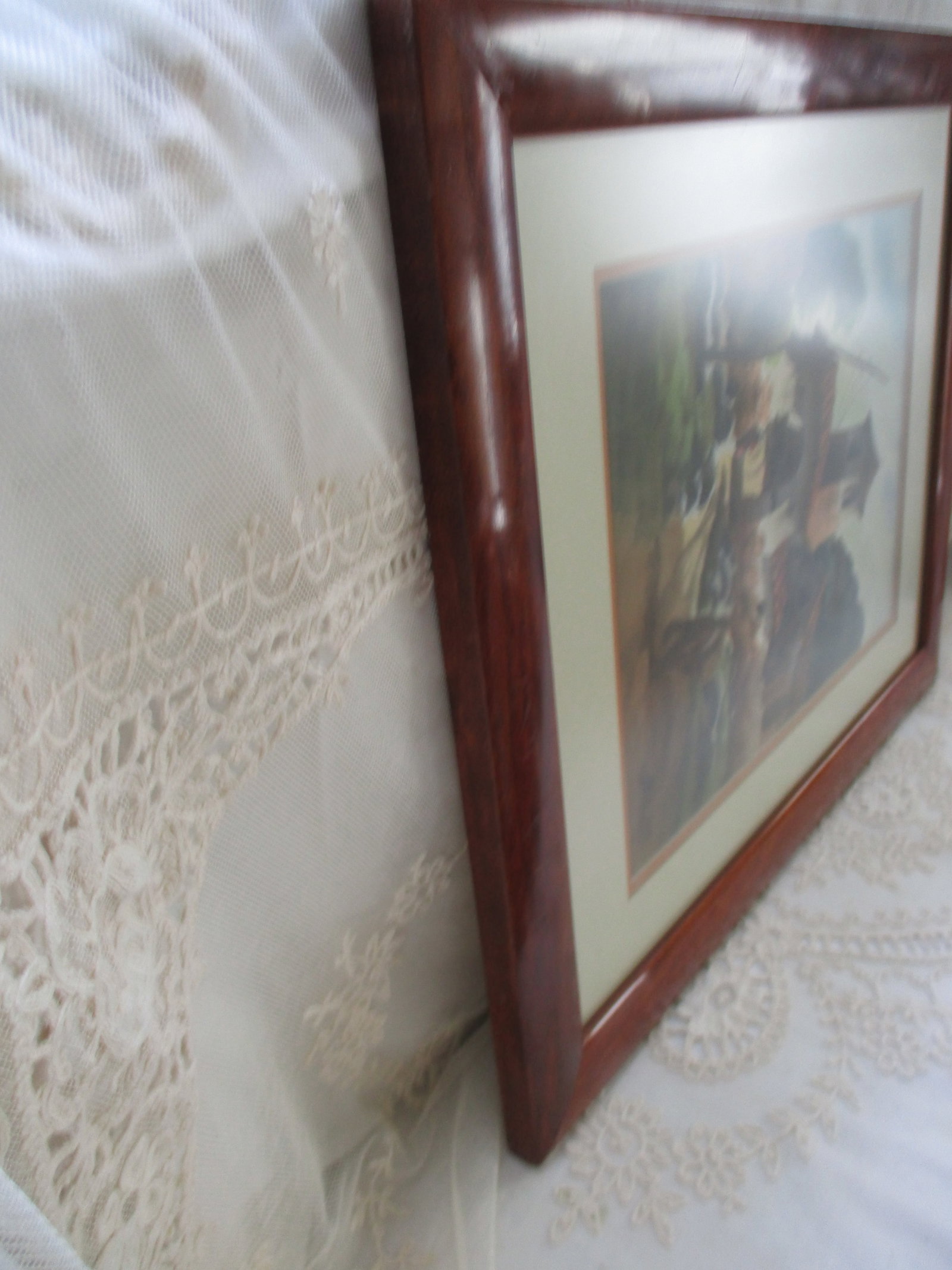 Vintage 1984 Colombia, South America Signed Watercolor of Village Church Framed - 7