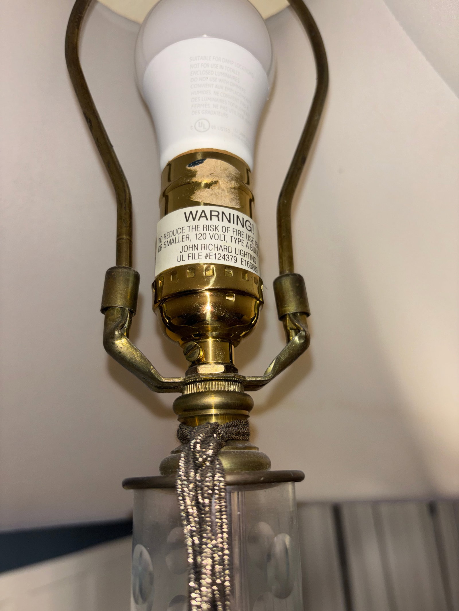 1980s John Richard's Collection Neoclassical Brass and Crystal Corinthian Column Floor Lamp - a Pair - 10