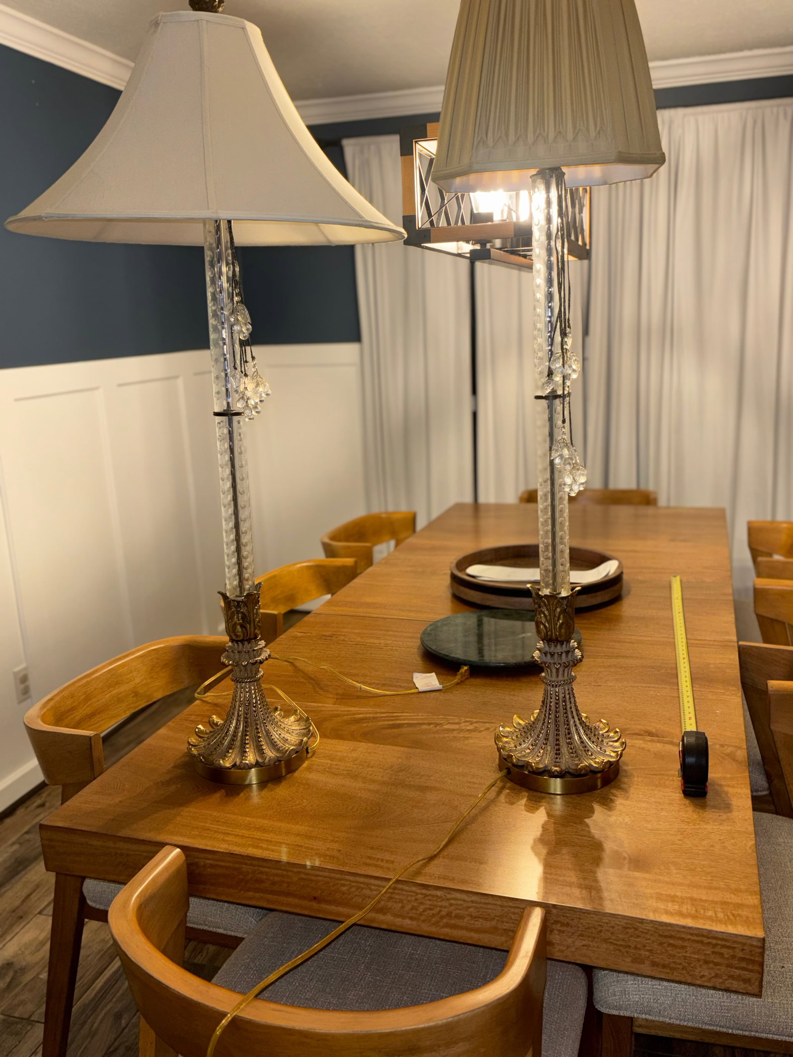 1980s John Richard's Collection Neoclassical Brass and Crystal Corinthian Column Floor Lamp - a Pair - 15