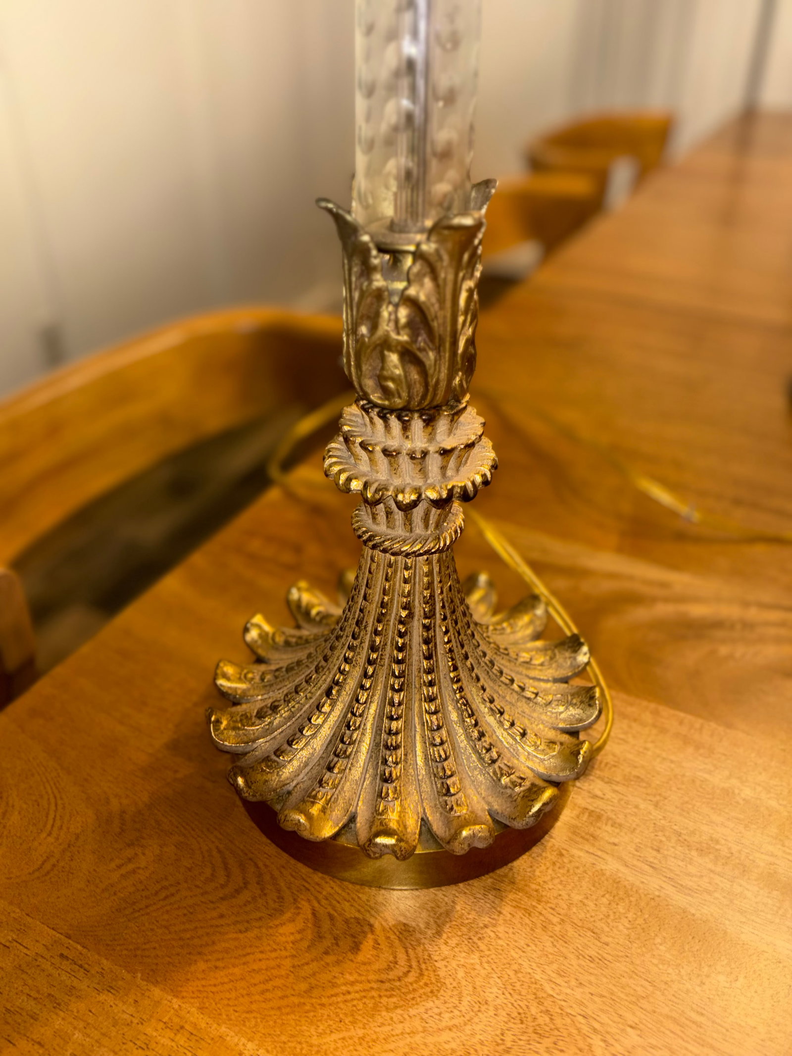 1980s John Richard's Collection Neoclassical Brass and Crystal Corinthian Column Floor Lamp - a Pair - 4