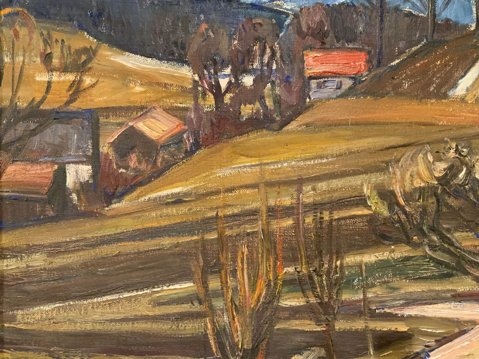 Vintage Landscape Oil on Canvas by Greta Springer - 3