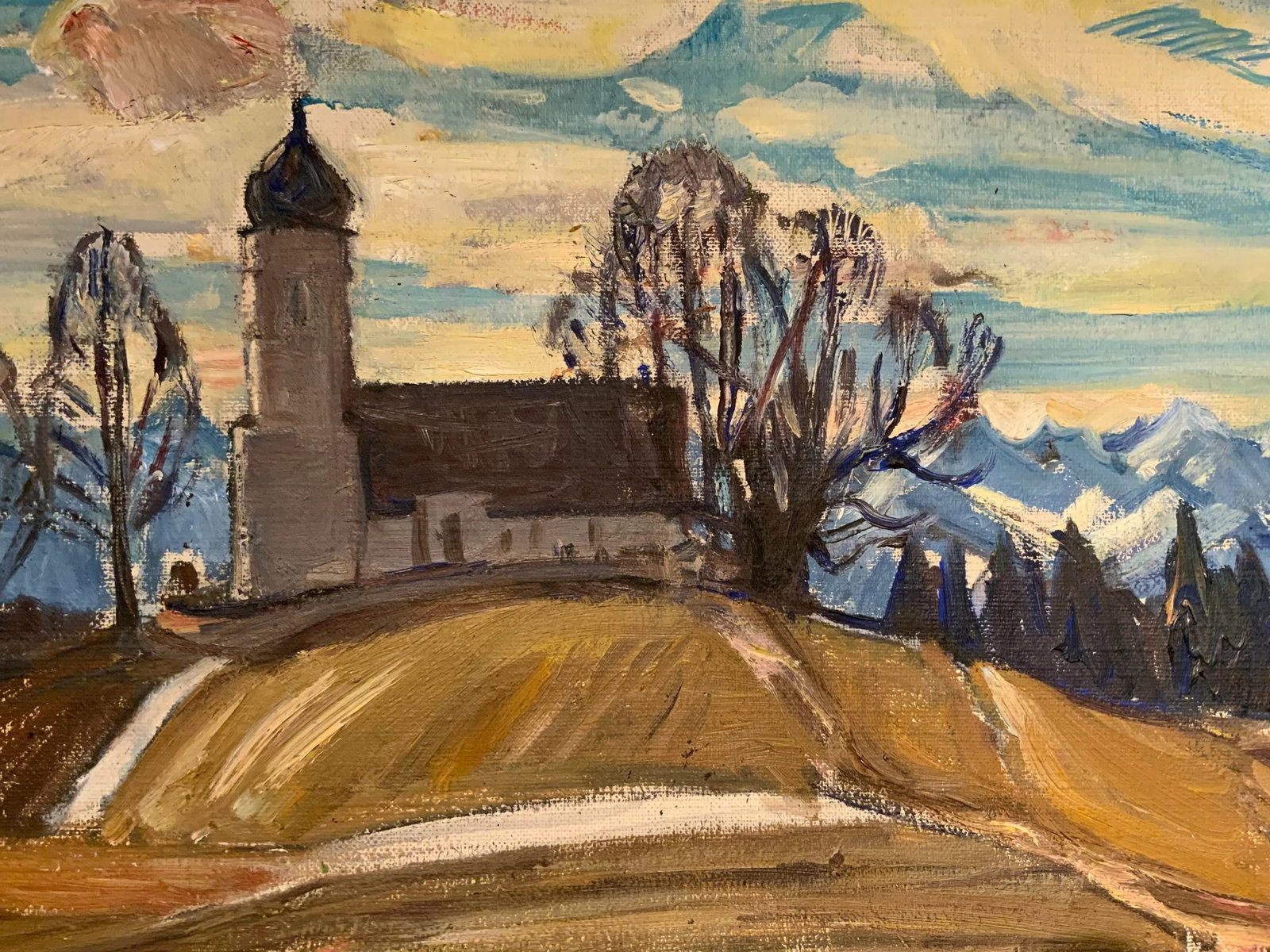 Vintage Landscape Oil on Canvas by Greta Springer - 5