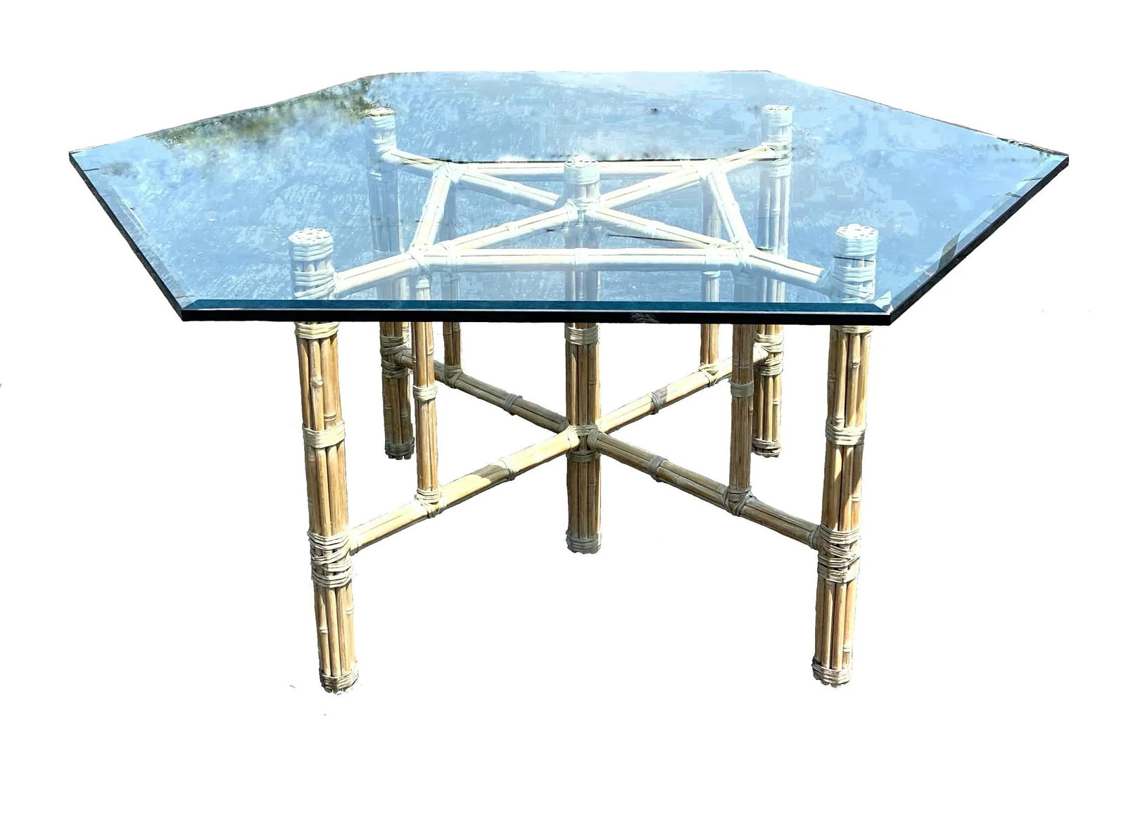 Vintage McGuire Bamboo Dining Table - 11
