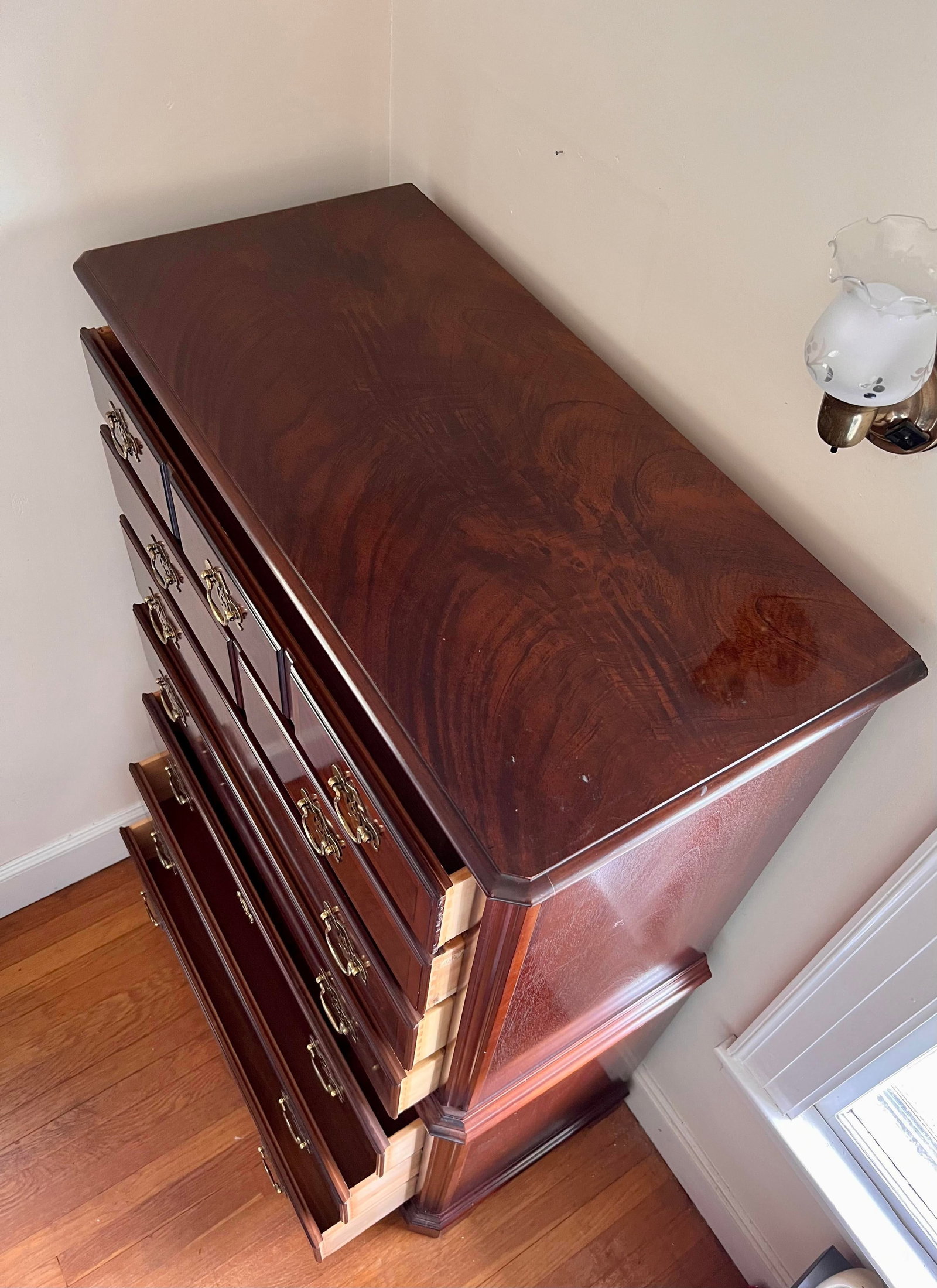 1980s Vintage Drexel Chippendale Mahogany High Chest - 5