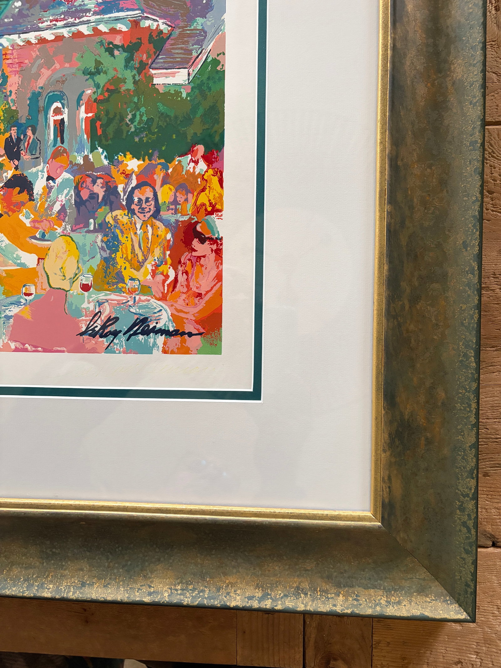 1970s "Tavern on the Green" by Leroy Neiman - Hand Signed - Custom Framed With Conservation Glass - 10