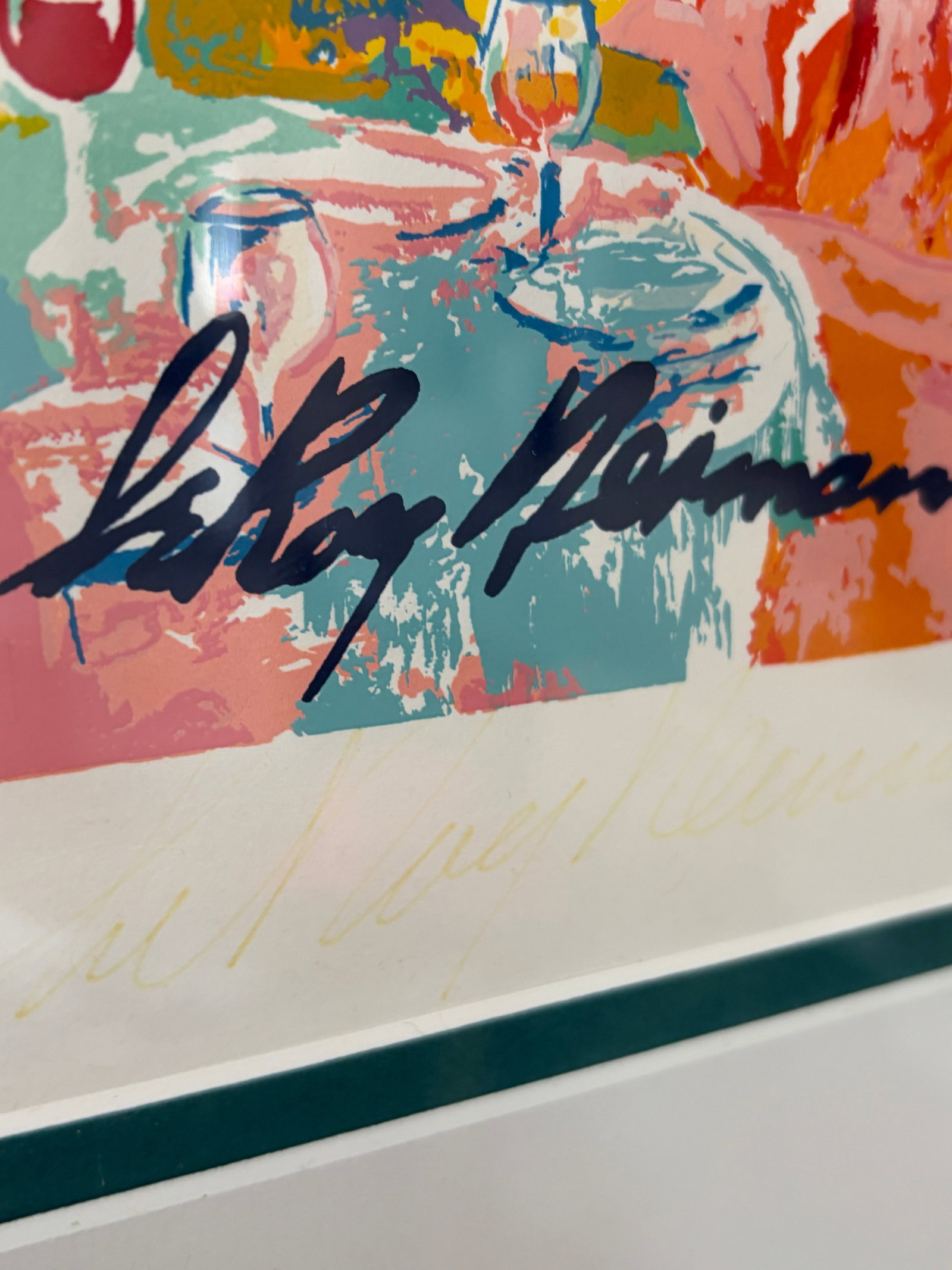 1970s "Tavern on the Green" by Leroy Neiman - Hand Signed - Custom Framed With Conservation Glass - 4