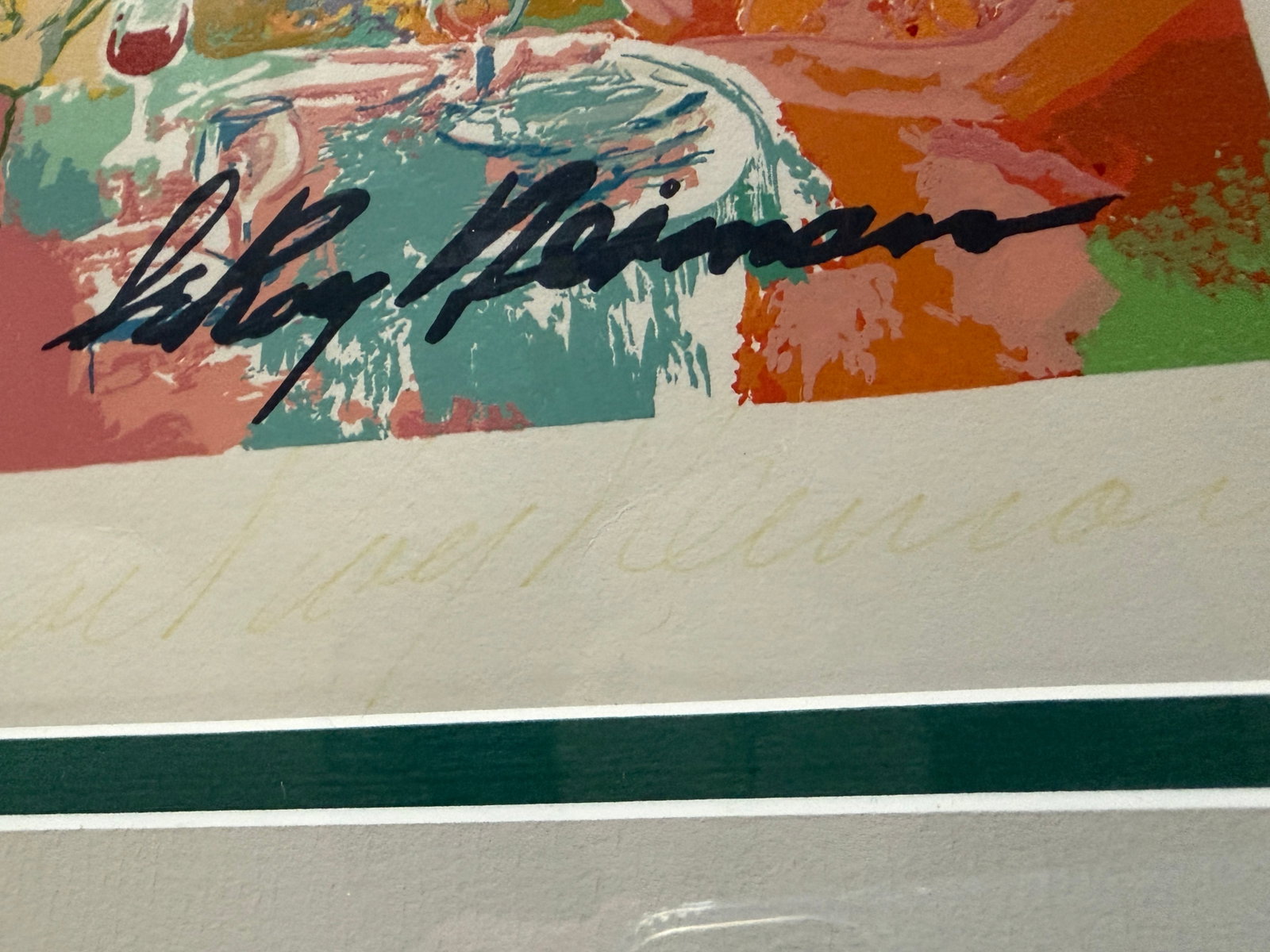 1970s "Tavern on the Green" by Leroy Neiman - Hand Signed - Custom Framed With Conservation Glass - 7