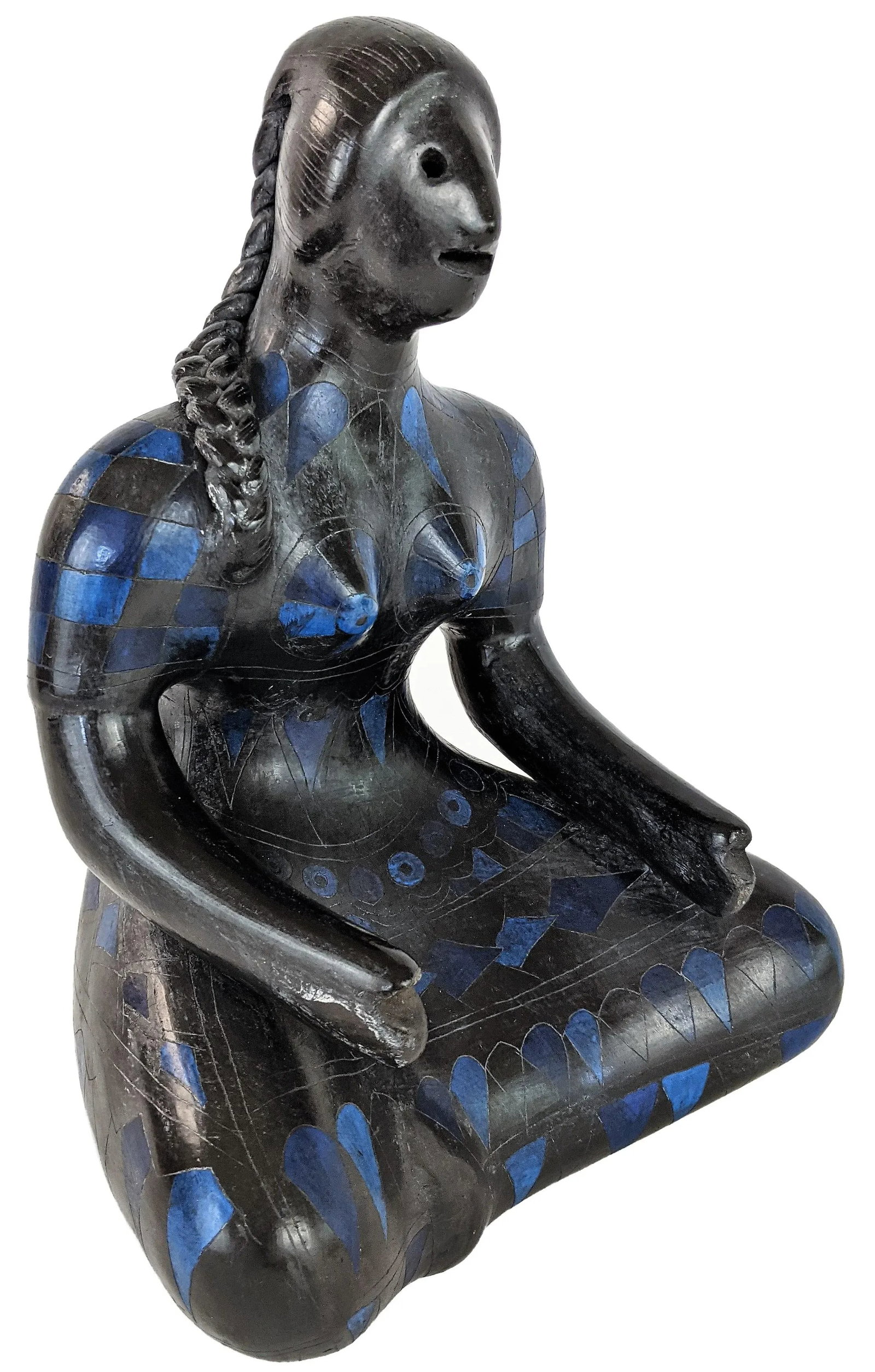 Manuel Felguerez Sitting Woman Terracotta Sculpture - 13