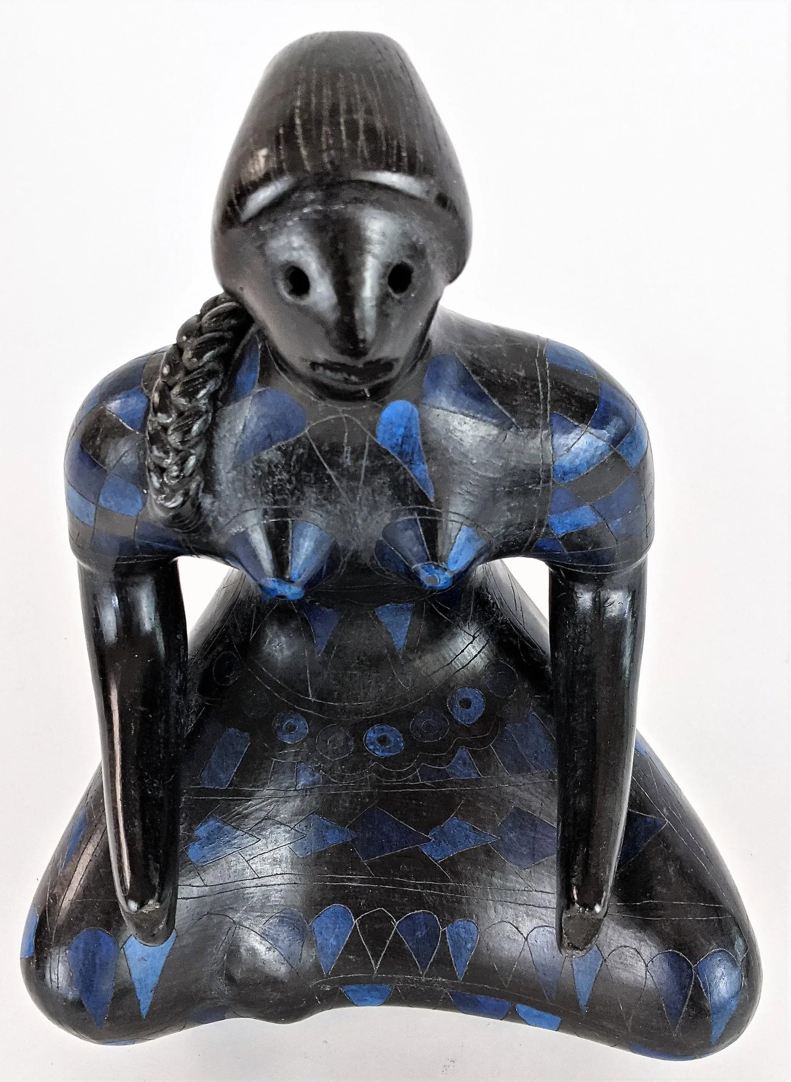 Manuel Felguerez Sitting Woman Terracotta Sculpture - 3