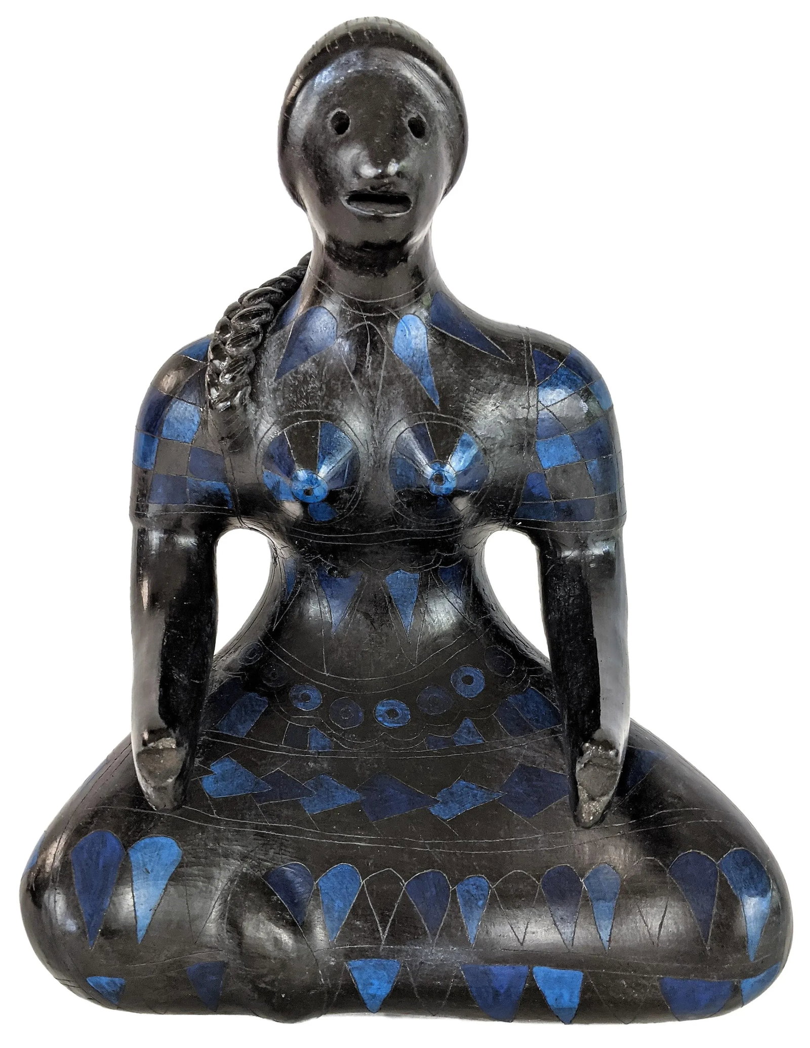 Manuel Felguerez Sitting Woman Terracotta Sculpture - 4