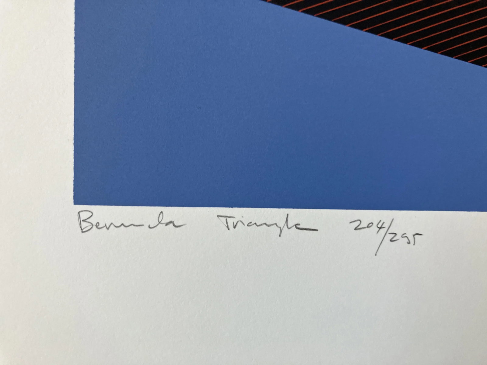 1980s "Bermuda Triangle" Jean-Marie Haesle Abstract Geometric Signed and Numbered Serigraph - 4