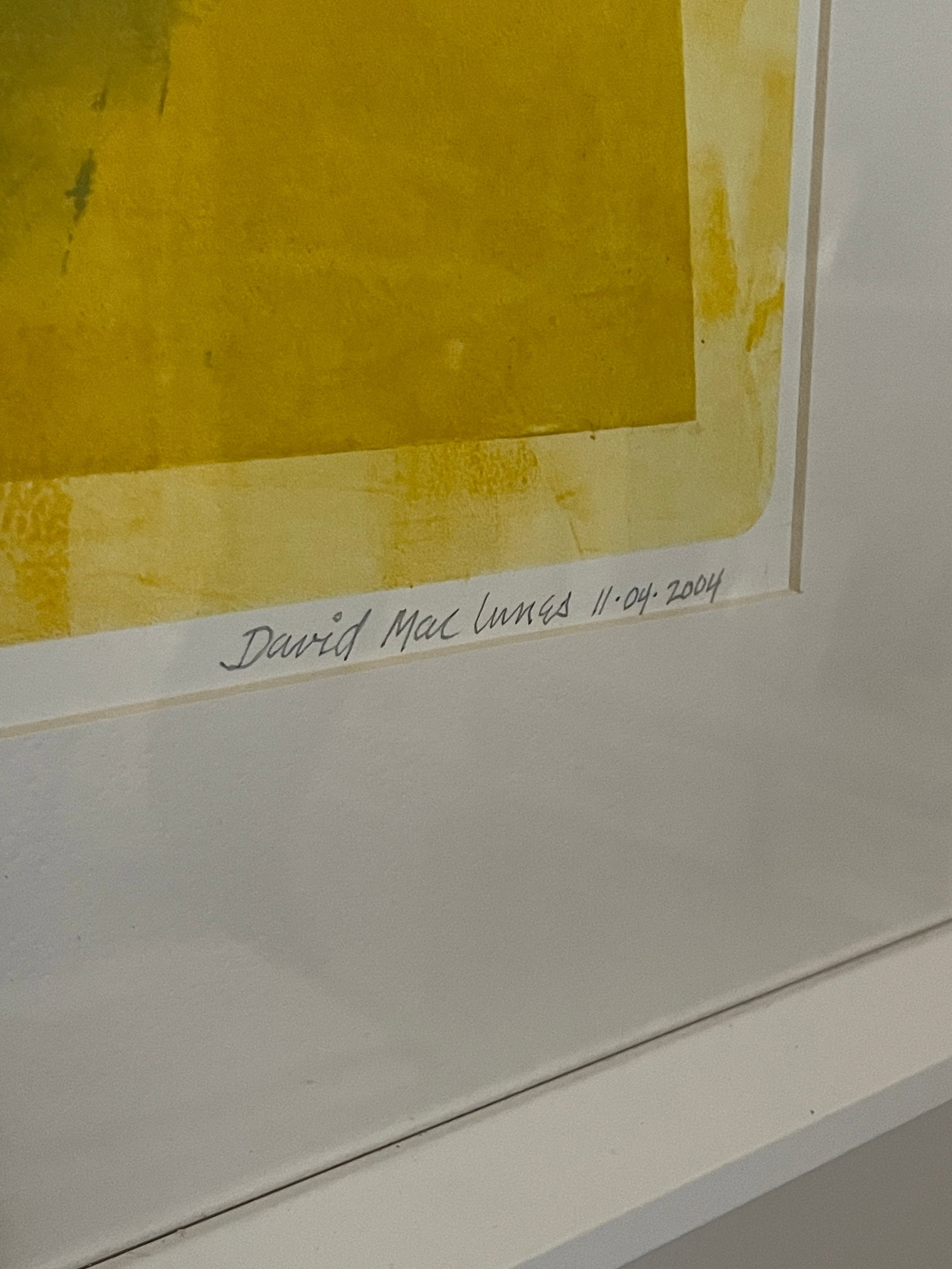 Contemporary "Clockwise" by David Mac Innes - Signed Monoprint, 2004 - 25 X 32 - Custom Framed - 10