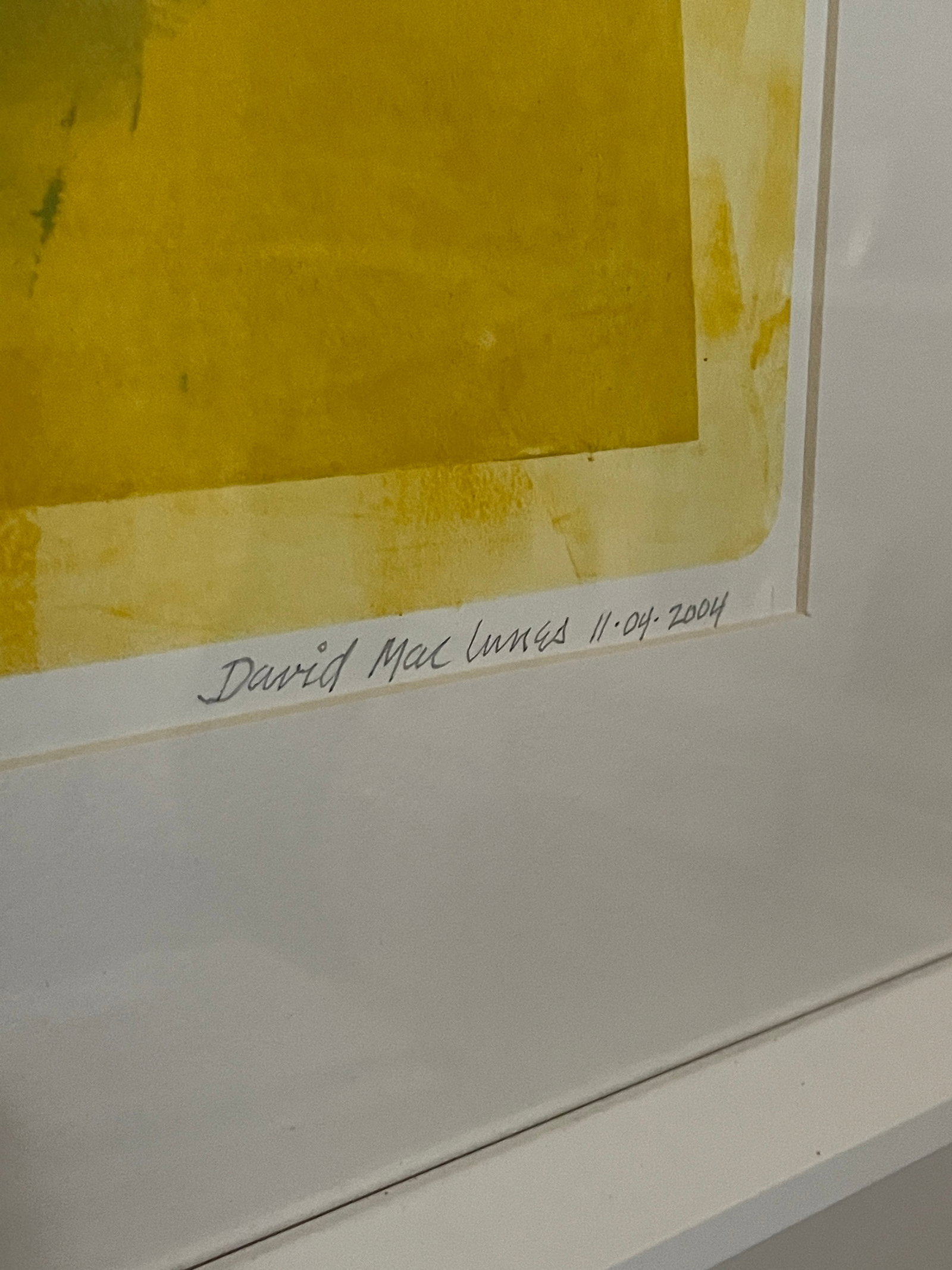 Contemporary "Clockwise" by David Mac Innes - Signed Monoprint, 2004 - 25 X 32 - Custom Framed - 12