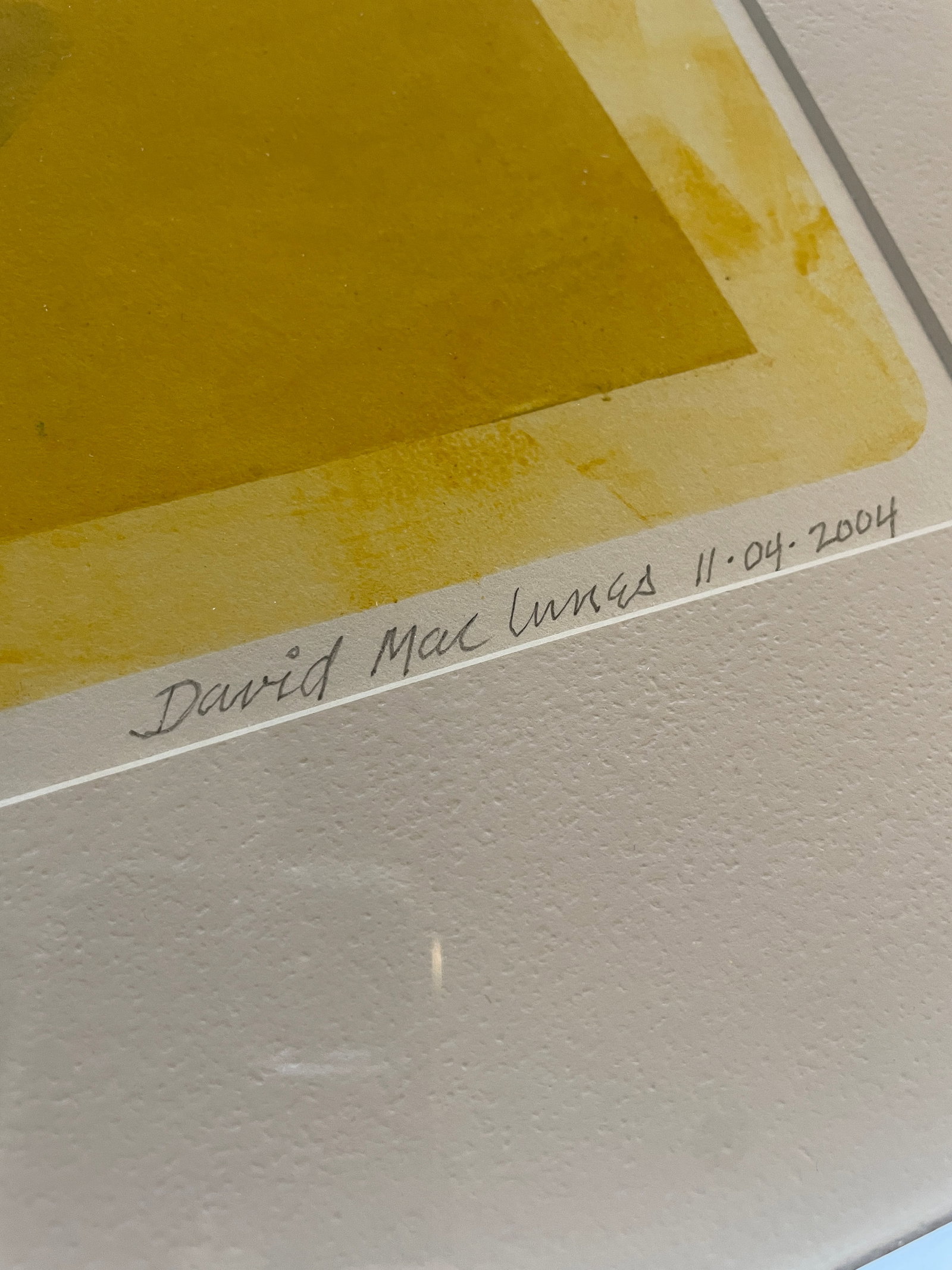 Contemporary "Clockwise" by David Mac Innes - Signed Monoprint, 2004 - 25 X 32 - Custom Framed - 4
