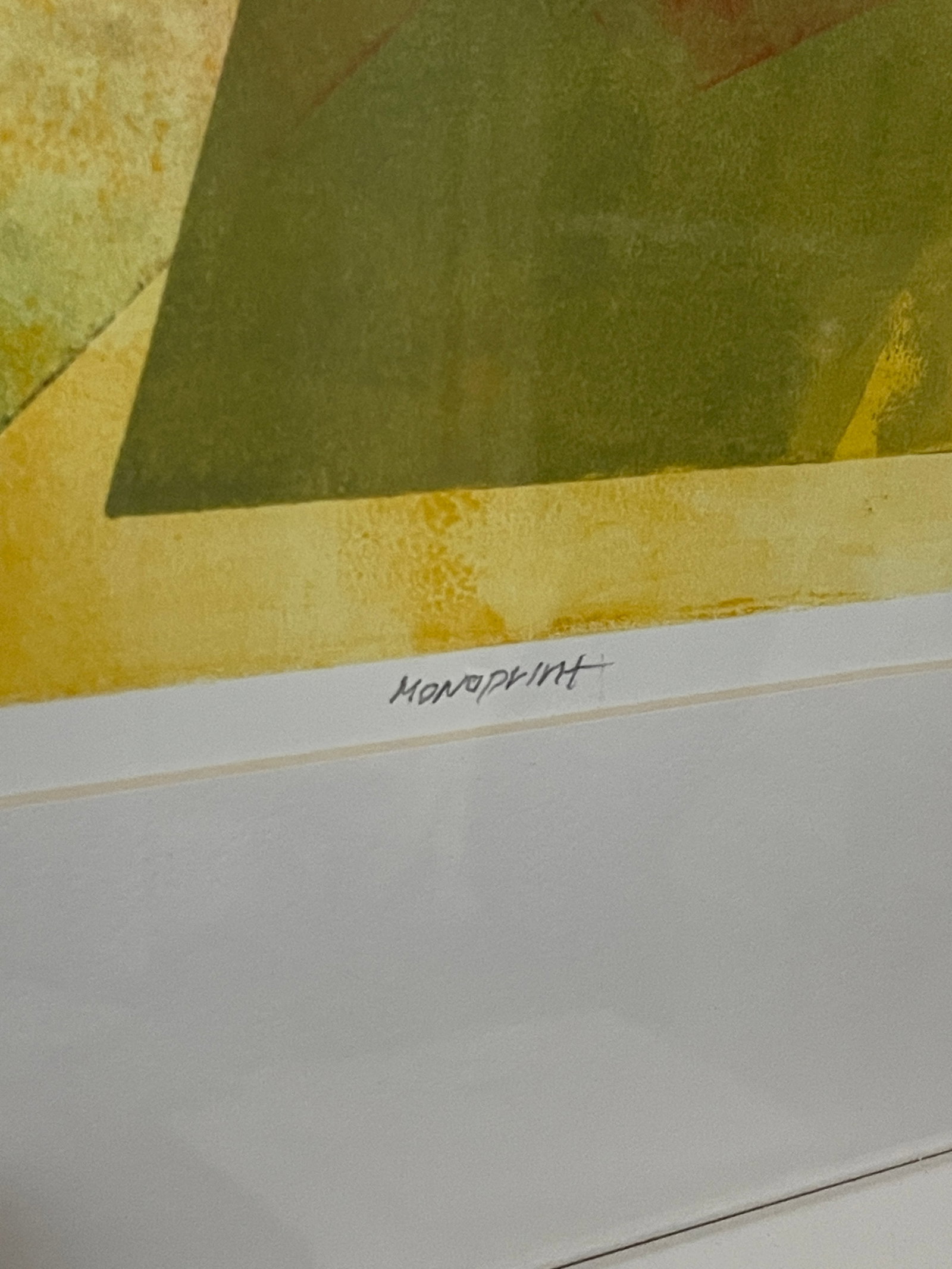Contemporary "Clockwise" by David Mac Innes - Signed Monoprint, 2004 - 25 X 32 - Custom Framed - 6