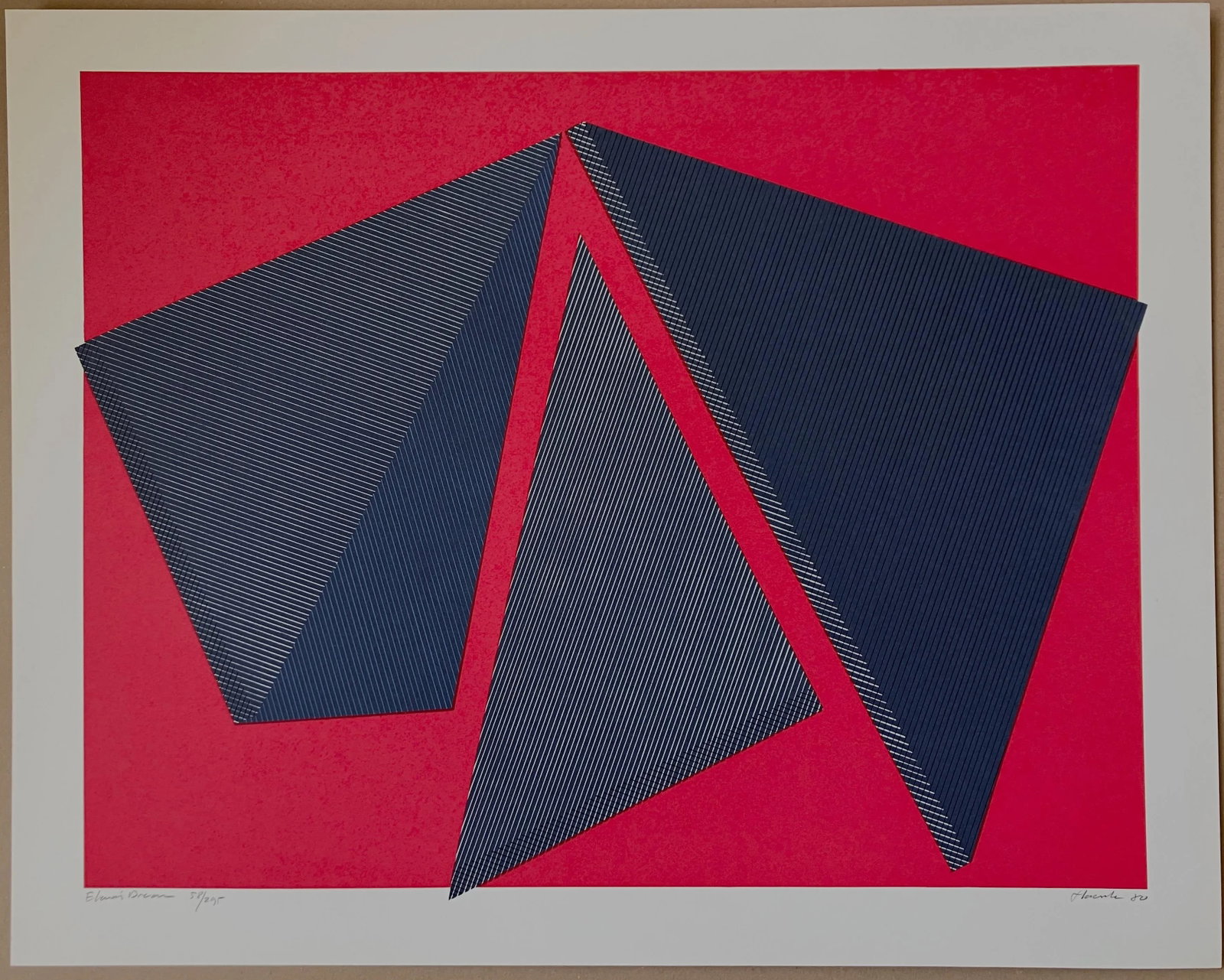 1980s "Elena's Dream" Jean-Marie Haesle Abstract Geometric Signed and Numbered Serigraph - 2
