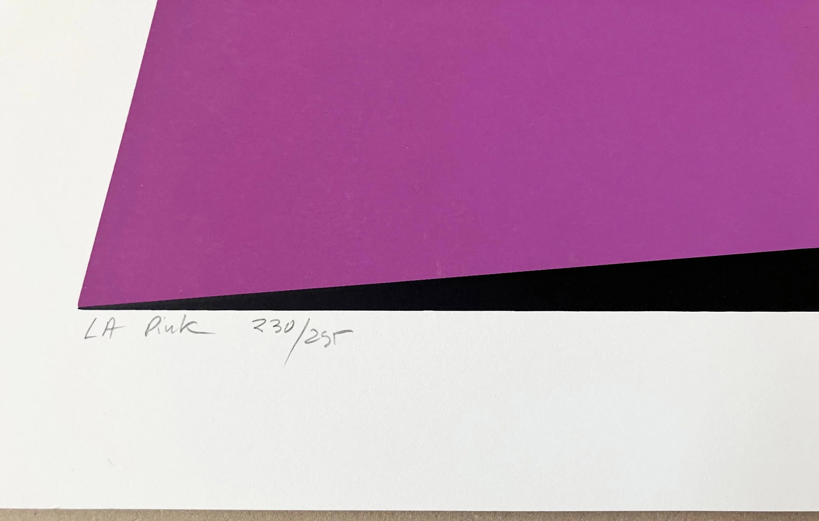 1980s "L.A. Pink" Jean-Marie Haesle Abstract Geometric Signed and Numbered Serigraph - 4