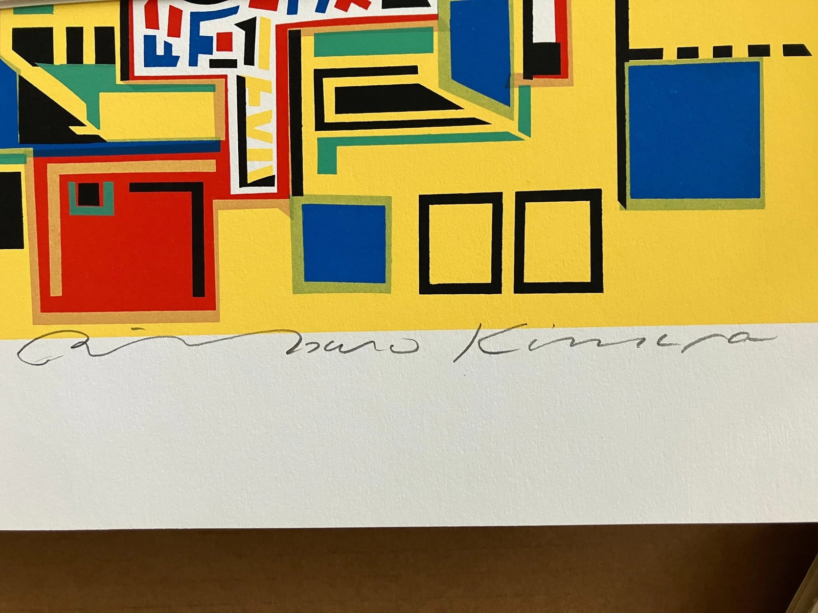 Risaburo Kimura Abstract Geometric Serigraph - City 369 - Signed, Numbered - 4